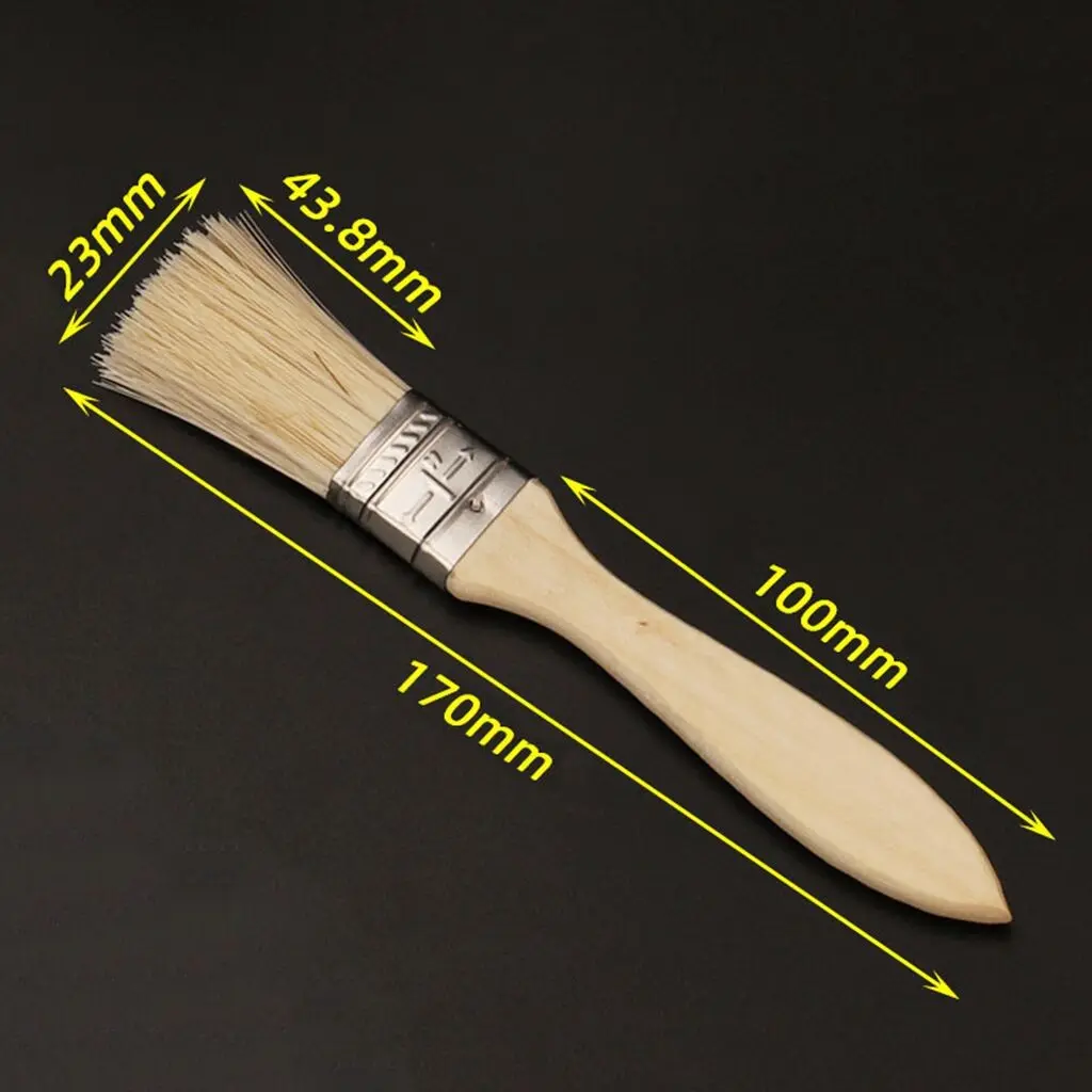 3Pcs BBQ Brush Paint Brush Plastic Handle Wooden Handle Handle Soft Hair Painting Brushes for Wall and Furniture Paint Tool Set