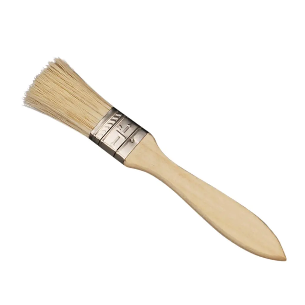 3Pcs BBQ Brush Paint Brush Plastic Handle Wooden Handle Handle Soft Hair Painting Brushes for Wall and Furniture Paint Tool Set