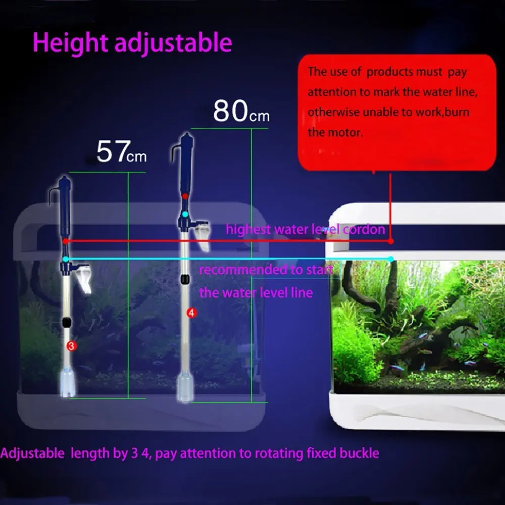 Aquarium Electric Cleaning Vacuum Water Filter Siphon Vacuum Cleaner Fish Tank Water Changer Gravel Cleaner Pump Water Filters