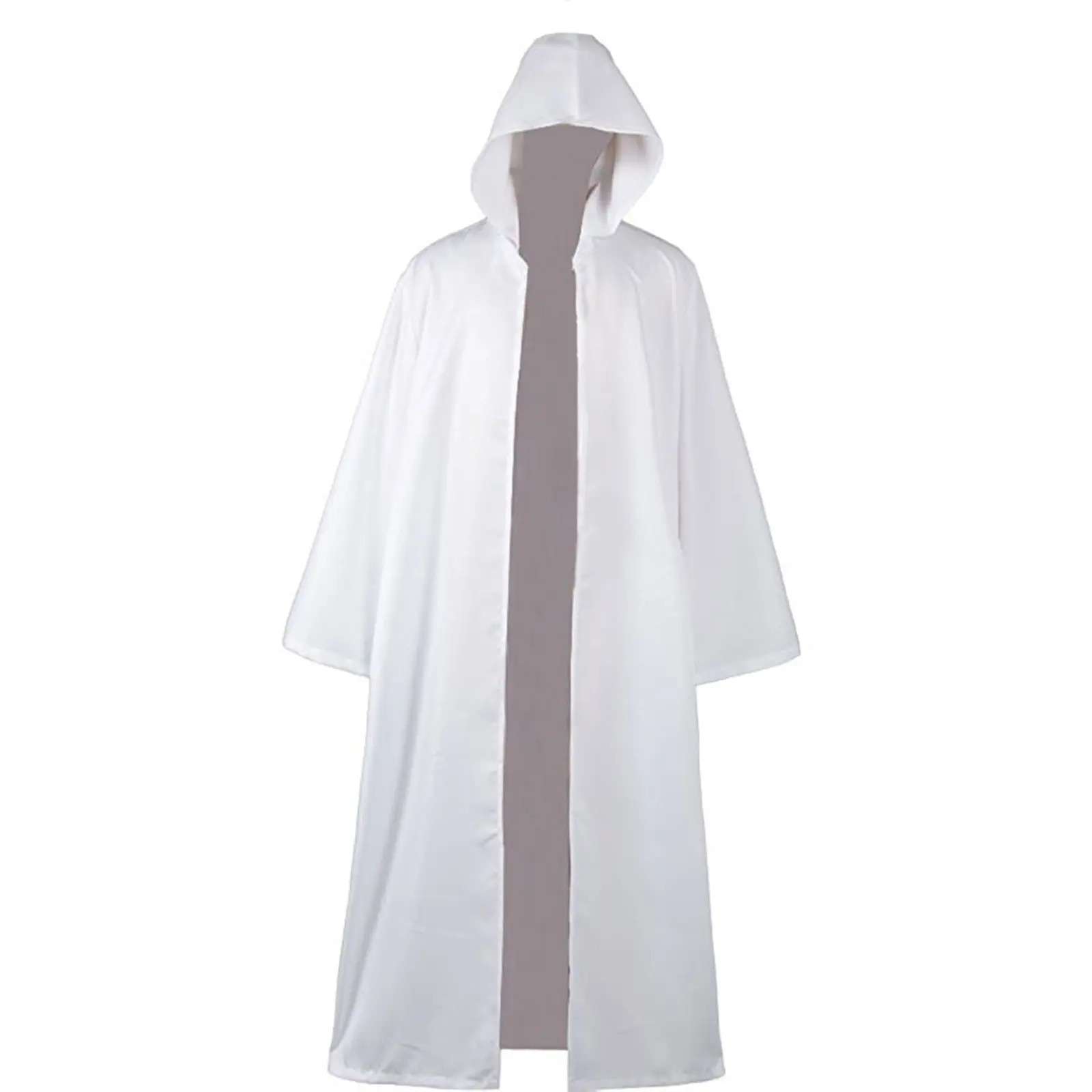 Halloween Cloak Cosplay Costume Sorcerer Long Shirt Hooded Black Robe Adult and Ghost of Horror Cloak Child Holiday Costume Set