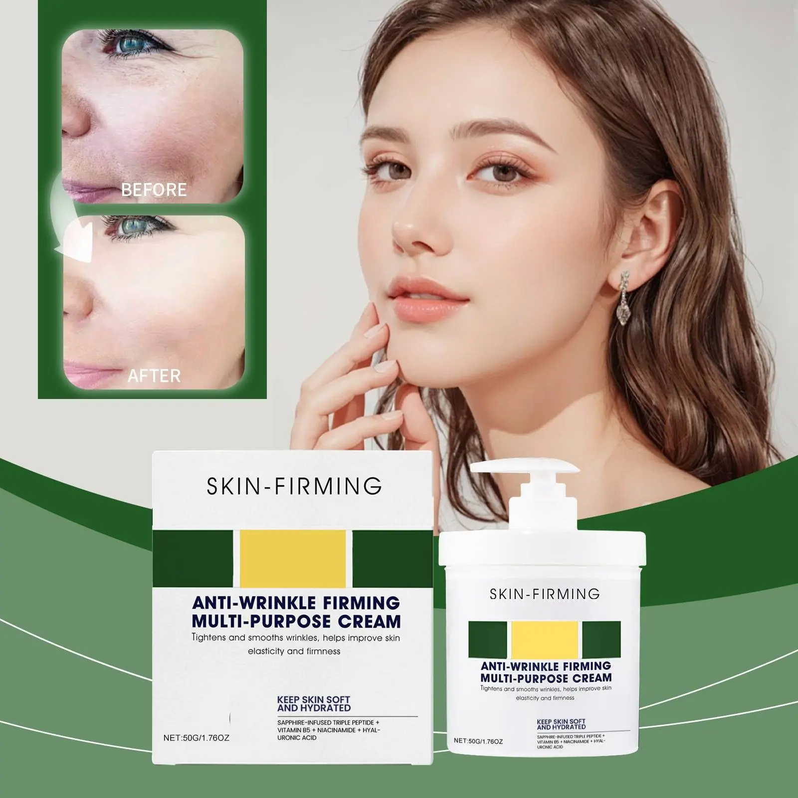 Advanced Firming Wrinkle Firming Moisturizer Firming Elasticity Reduce Fine Lines Firm Skin Refreshing Body Firming