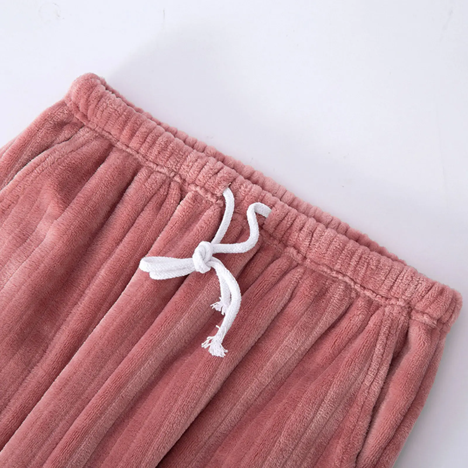 Women'S Pajama Pant Autumn And Winter Flannel Wide Mouth Trouser Large Size Loose Warm Thick Coral Fleece Home Pajamas