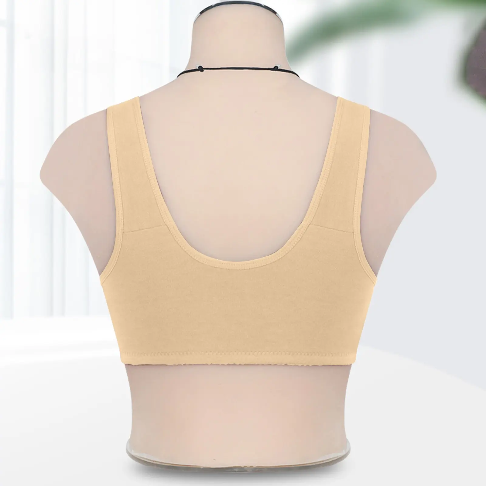 Mother Front Open Buckle Bra Underwear Brassiere Large Size Bra Without Steel Ring Thin Section Vest Type Mom breathable Brassie