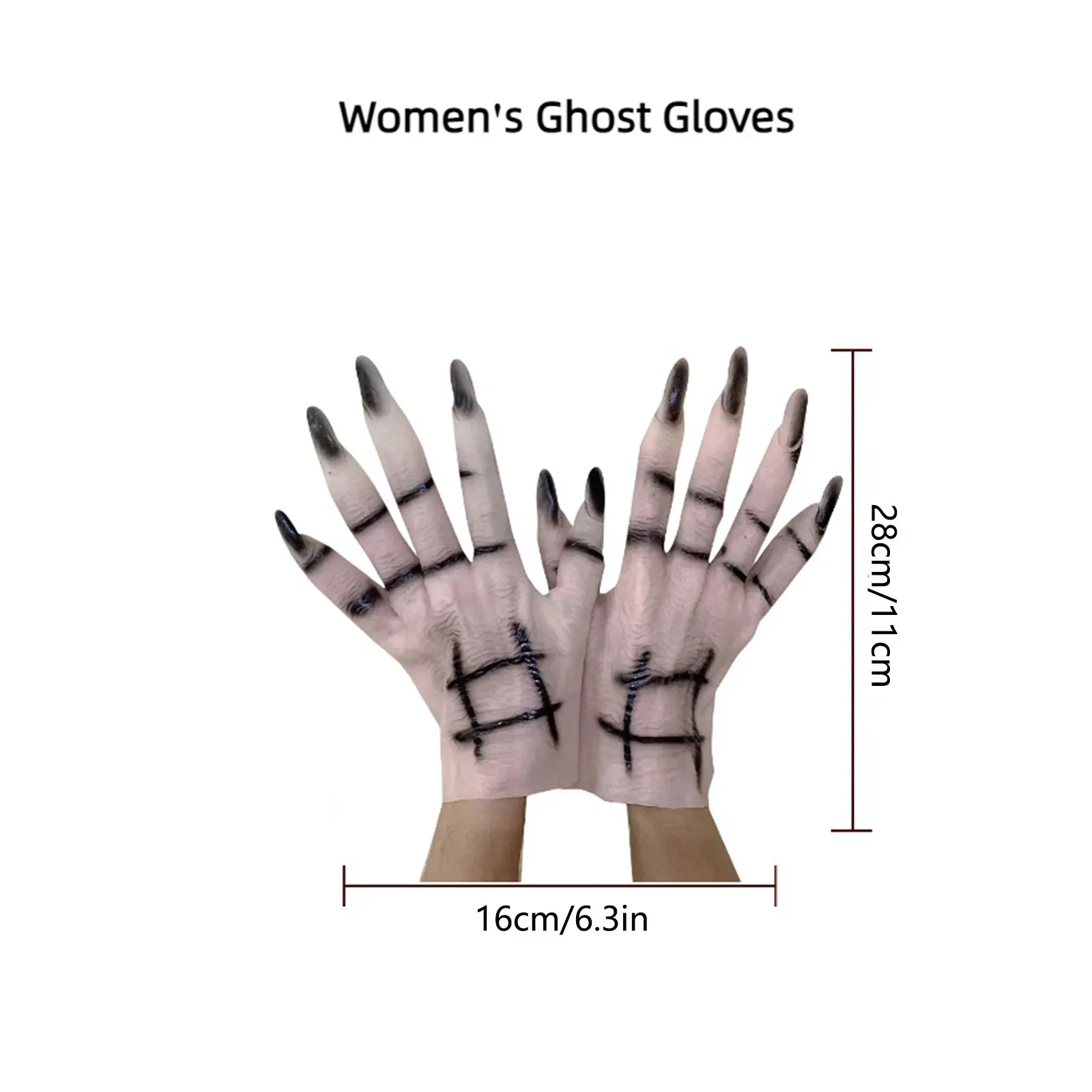 Halloween Show Cosplay Dressing Props Ghost Gloves Horror Tricks Scary Devil Vampire Monster Wolf Claw Gloves Festival Props