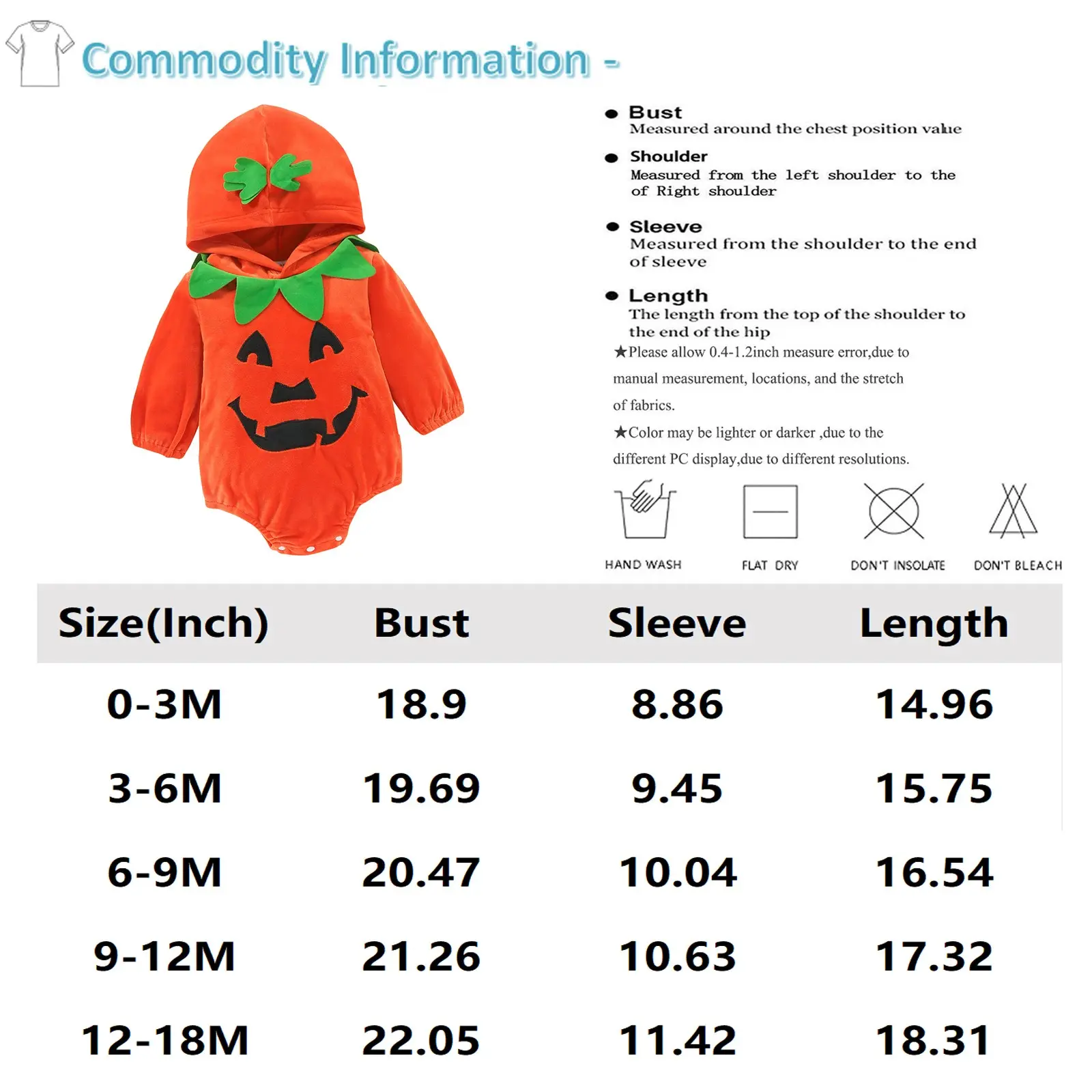 Long Sleeve Children's Halloween Costume Ins Demon Pumpkin Jumpsuit European Style Cross-border Supply Festival Clothing