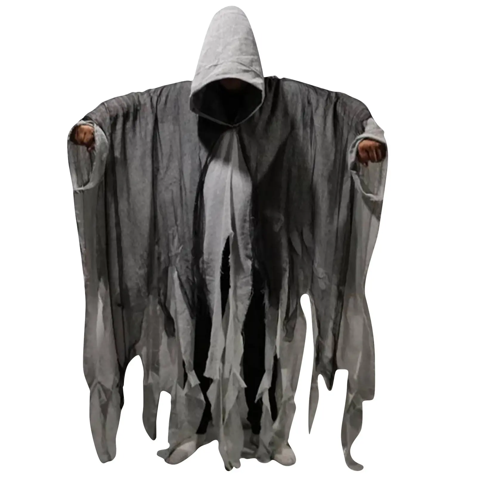 Unisex Halloween Ghost Dementors Cosplay Costume Gothic Horror Zombie Tattered Hooded Capes Day Of The Dead Party Props Cloaks