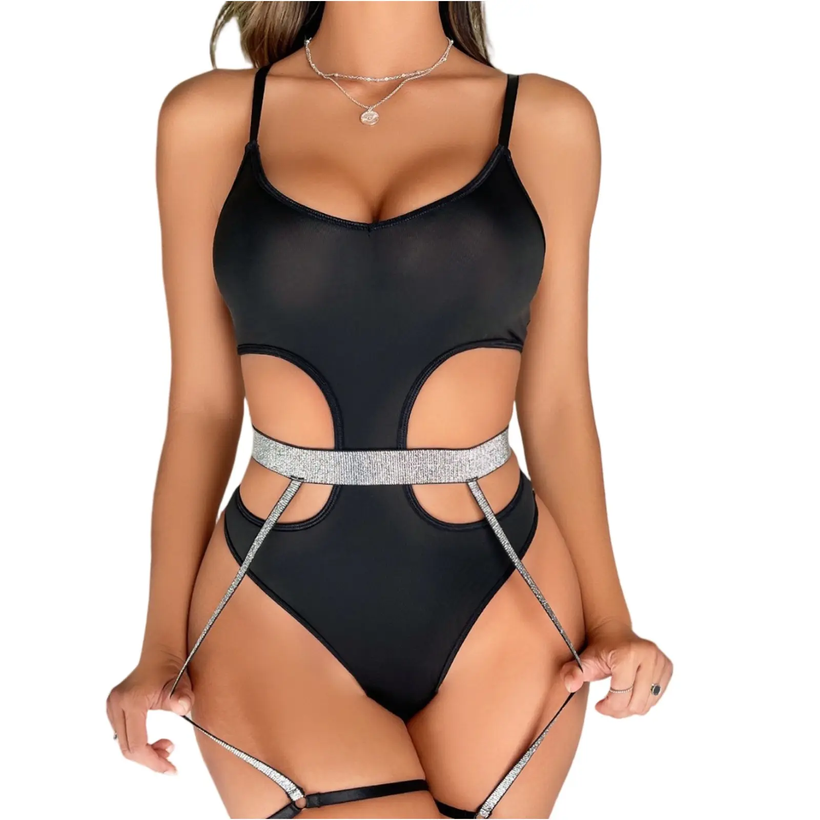 Women's Sleepwear  Spaghetti Strap Dress  Transparent Sexy Nightgowns Lace Slip Pajamas  Sexy Set Lingerie