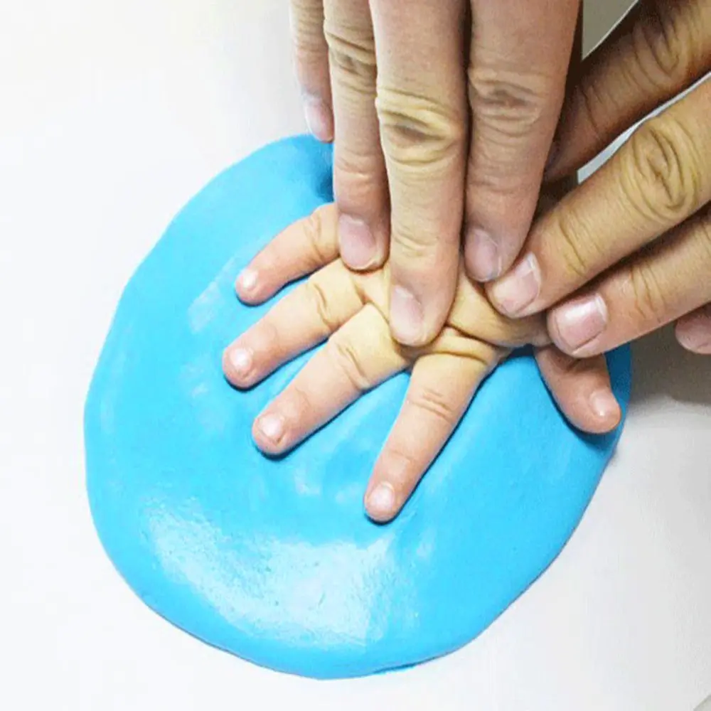 Baby Care Air Drying Soft Clay Baby Handprint Footprint Imprint Kit Casting Parent-child Hand Inkpad Fingerprint