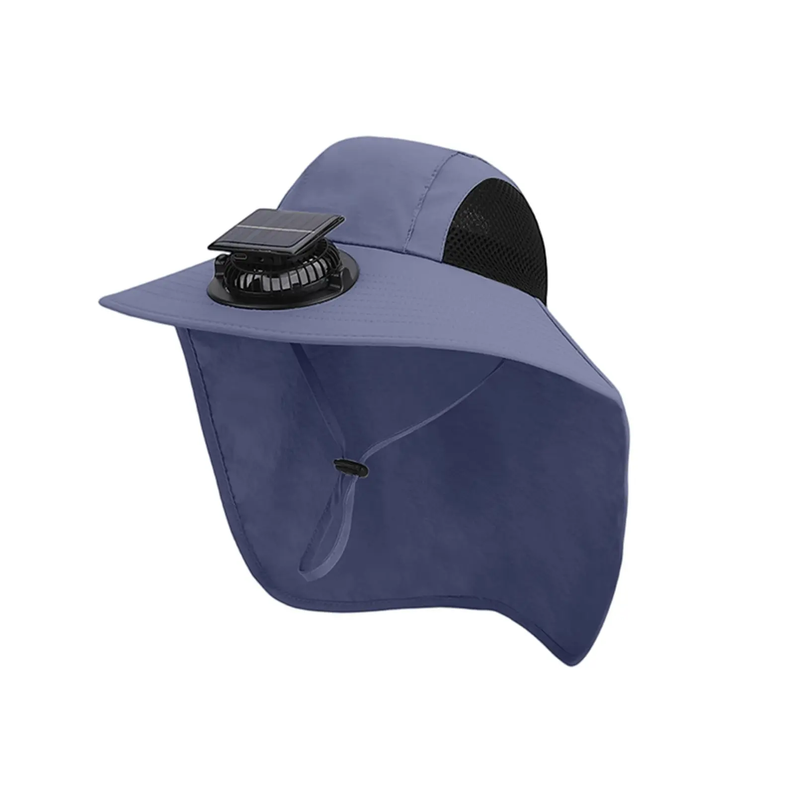 Outdoor Wide Brim Sun Hat Fishing Hat Solar Fan Sun Bucket Hat for Men Women UPF 50+ Waterproof Breathable Bucket Hat