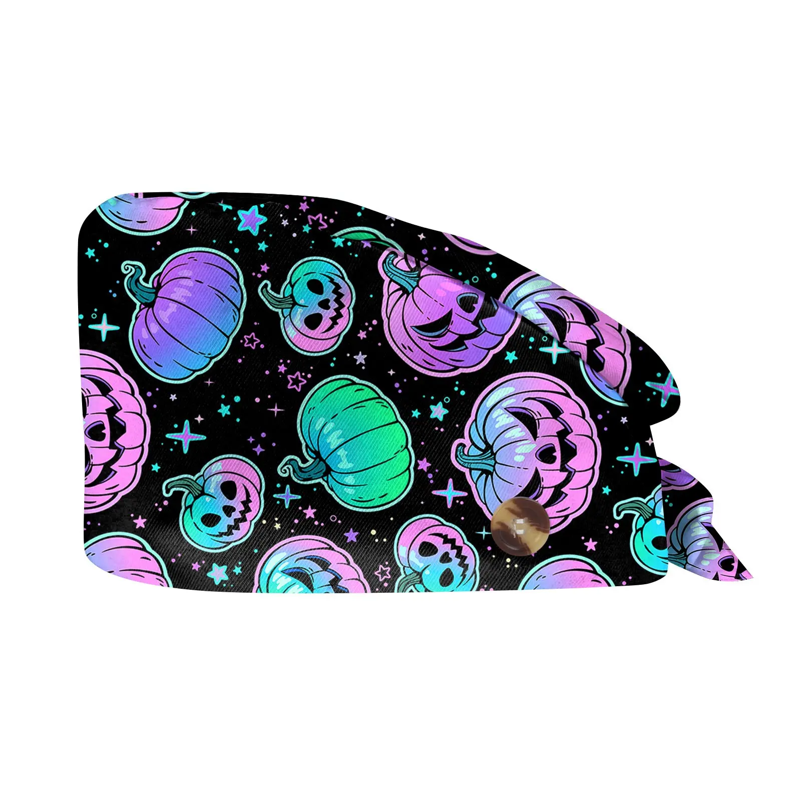 Halloween Cartoon Printing Scrubs Caps Surgery Hat Women Nurse Scrubs Cap Pet Clinic Work Hat Medical Scrub Hats