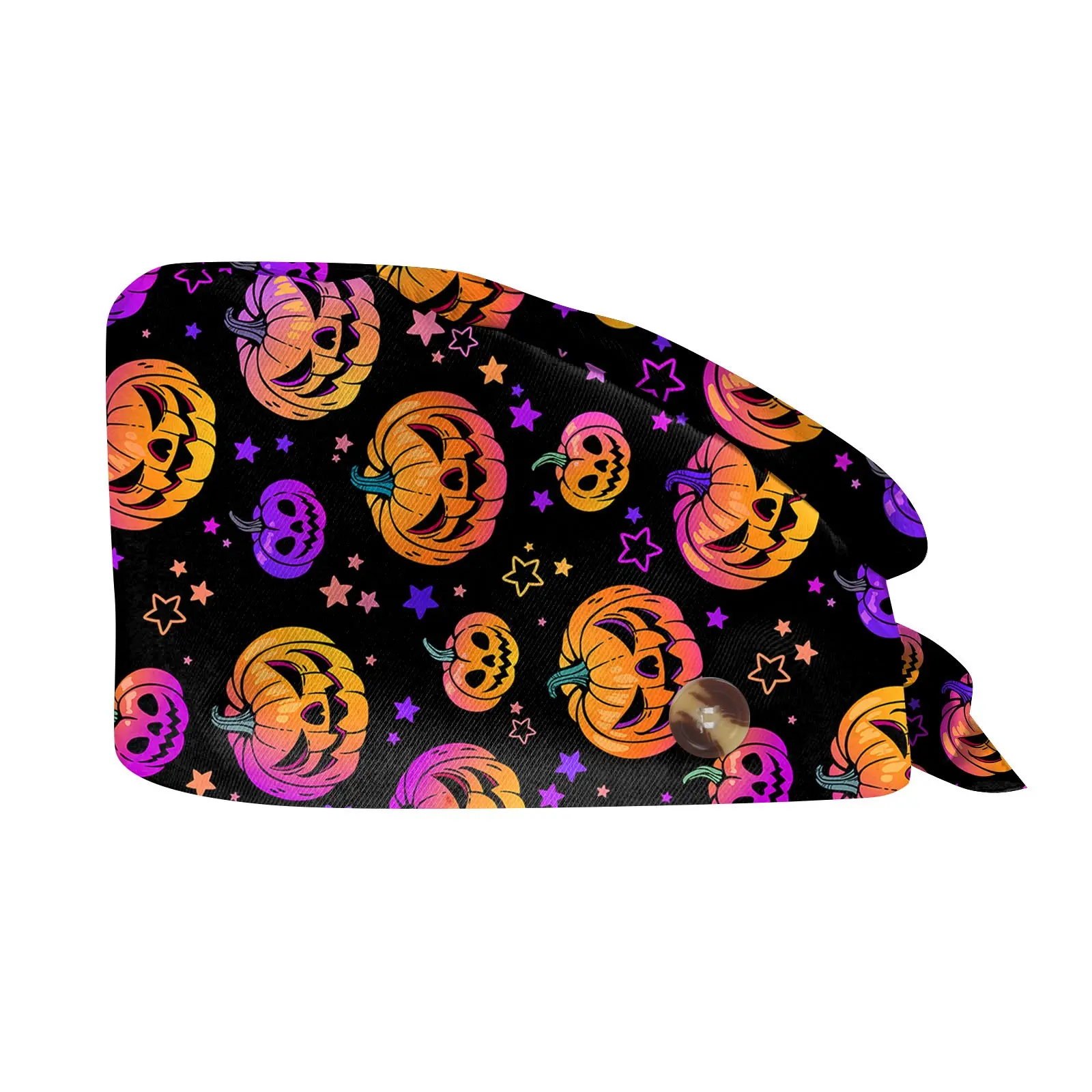Halloween Cartoon Printing Scrubs Caps Surgery Hat Women Nurse Scrubs Cap Pet Clinic Work Hat Medical Scrub Hats