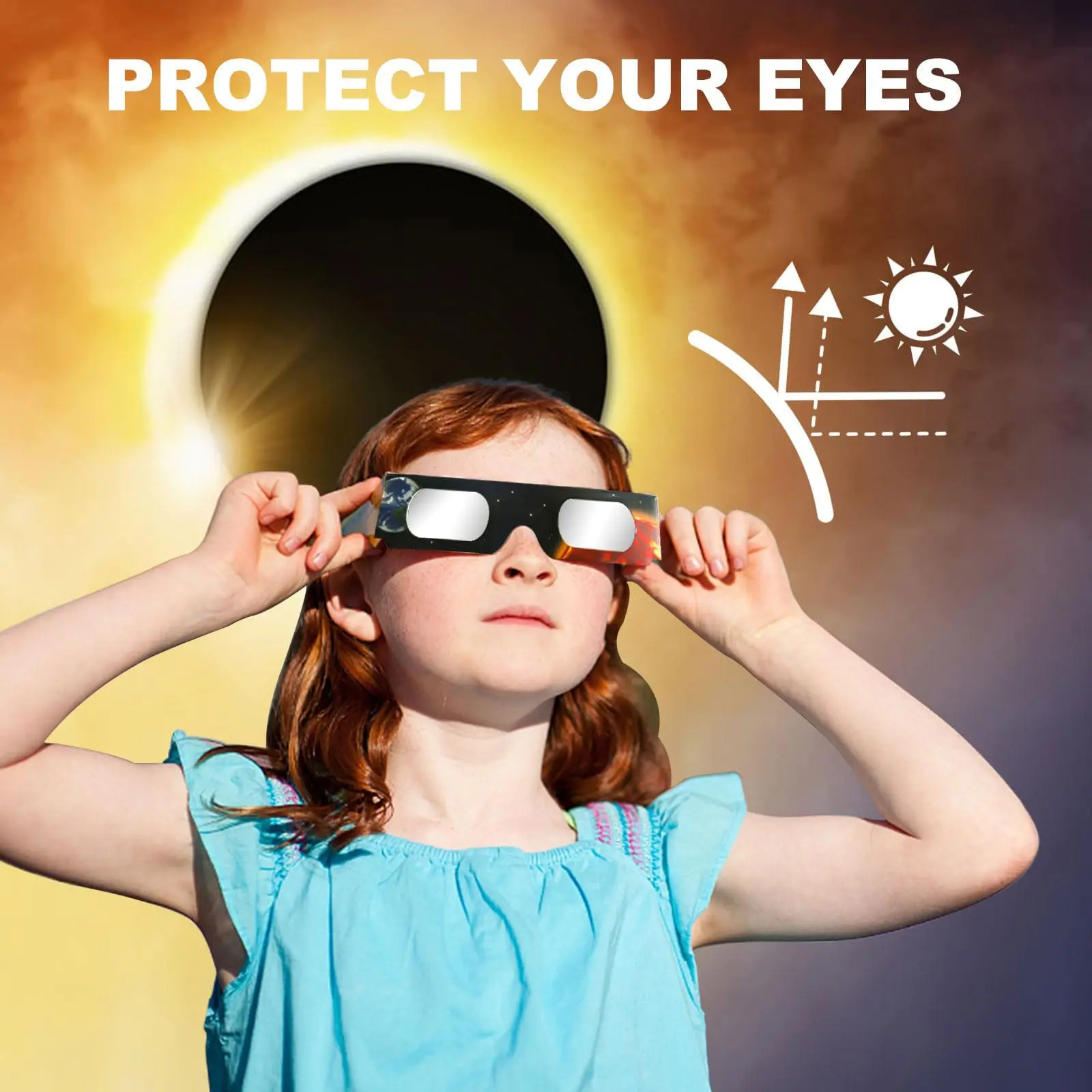 6/12pcs Paper Solar Eclipse Glasses Random Color Total Observation Solar Glasses 3D Outdoor Eclipse Anti-uv Viewing Glasses Sale