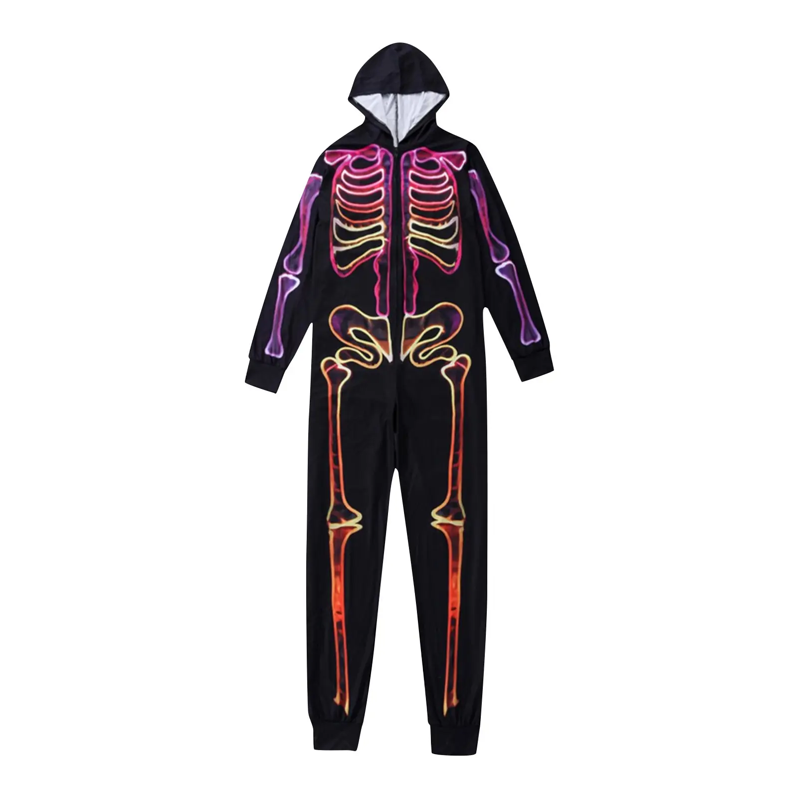 Halloween Skeleton Print Long Sleeve Family Matching Pajamas Set Adult Kids Family Sleepwear Party Clothes Family Sets