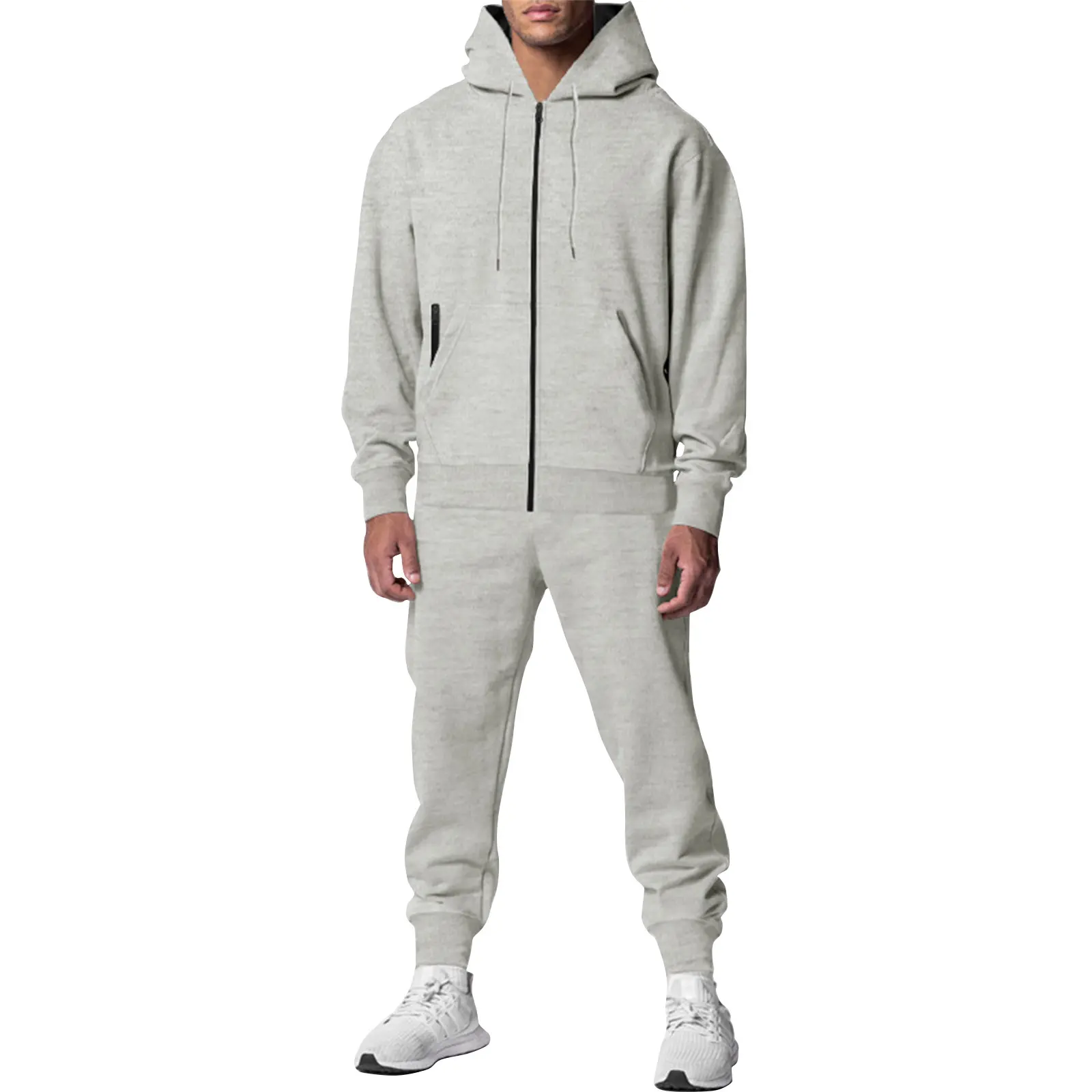 Mens Tracksuits Men's Clothing Men Sets Hoodie Set Zipper Sweatshirt Casual Sport Sweatpants Man Sweat Suit Set Running
