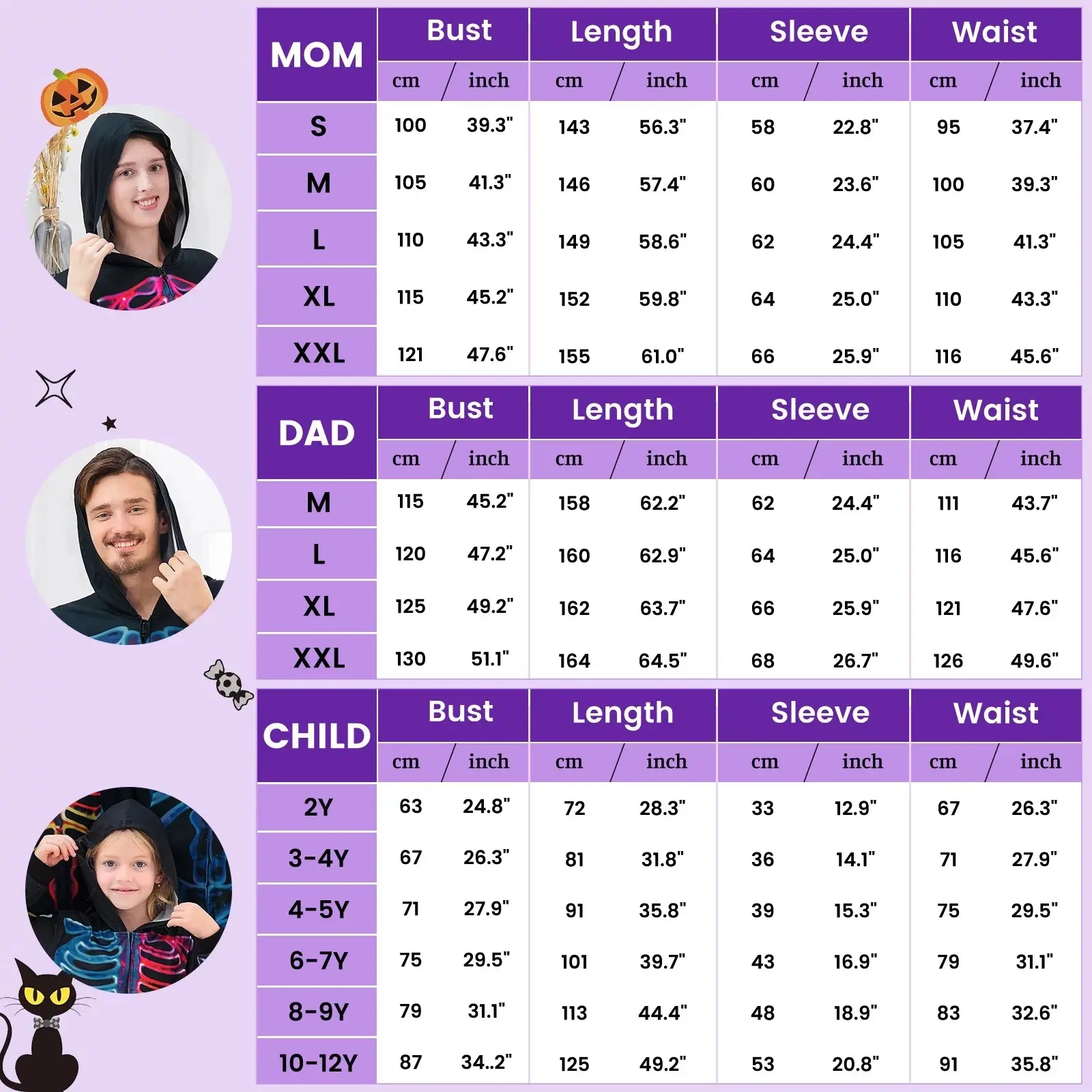 Halloween Skeleton Print Long Sleeve Family Matching Pajamas Set Adult Kids Family Sleepwear Party Clothes Family Sets