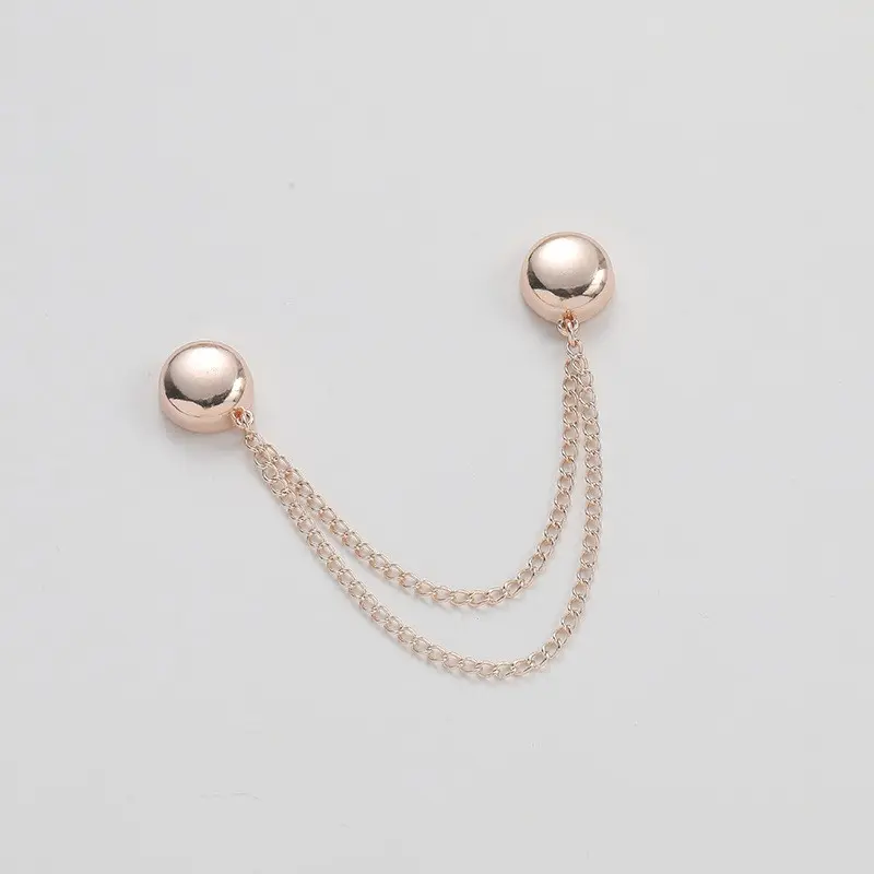Multi-Function Magnetic Clothing Clip with Chain Metal Buttons Clip Clothes Scarf Trouser Legs Cuff Fixing Magnet Buckles