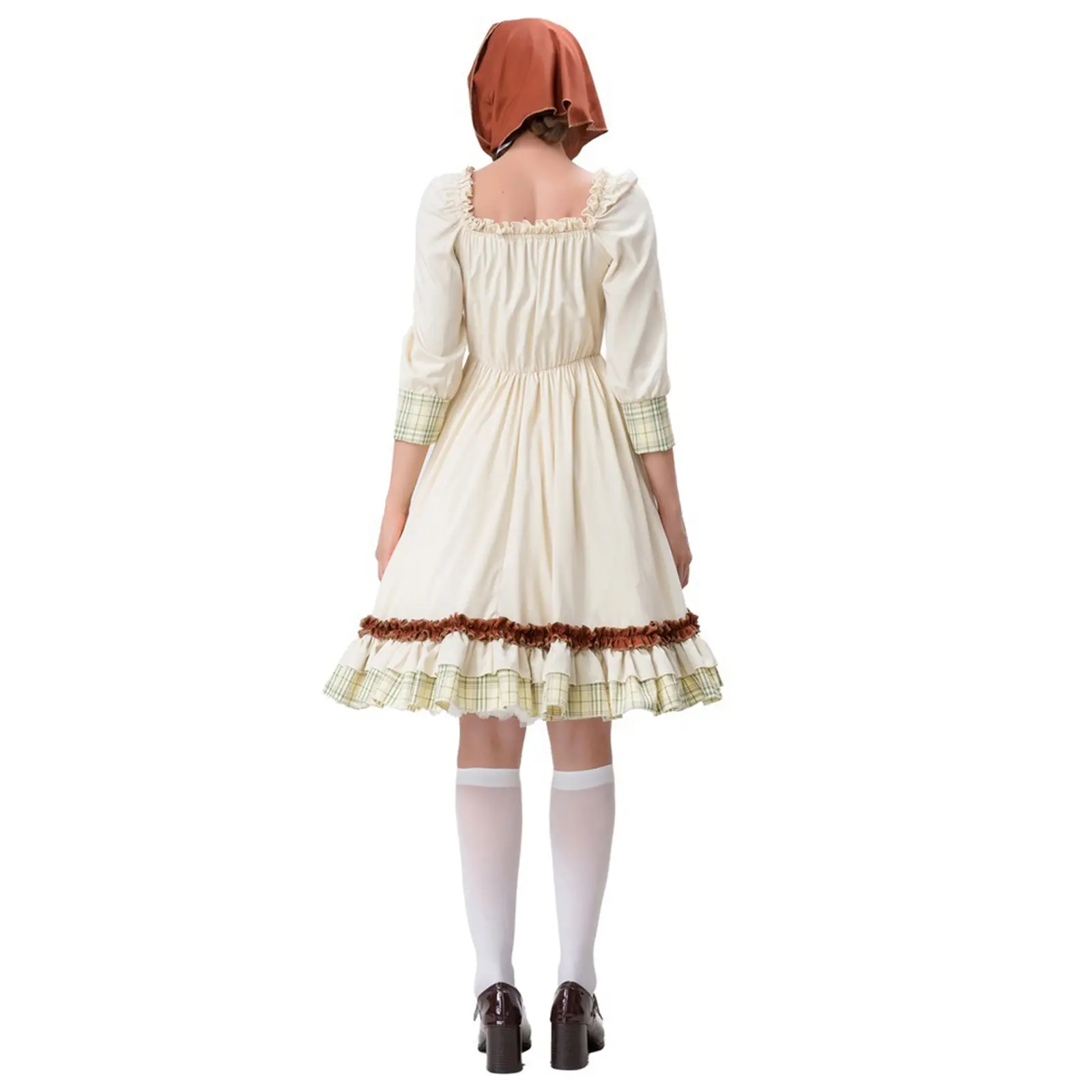 Little Match Girl Uniform Kids Long Sleeved Oktoberfest Dress 4-Piece Set Farm Maid Civilian Halloween Cosplay Costume Dress