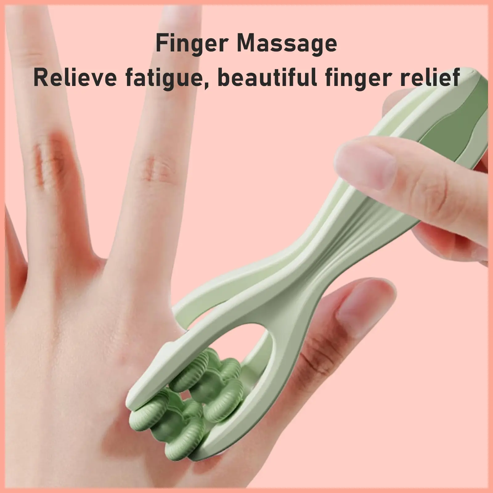 Finger Massager Dual-Row Roller Design Easy Use Relieve Finger Fatigue Promote Blood Circulation Portable Roller Finger Massager