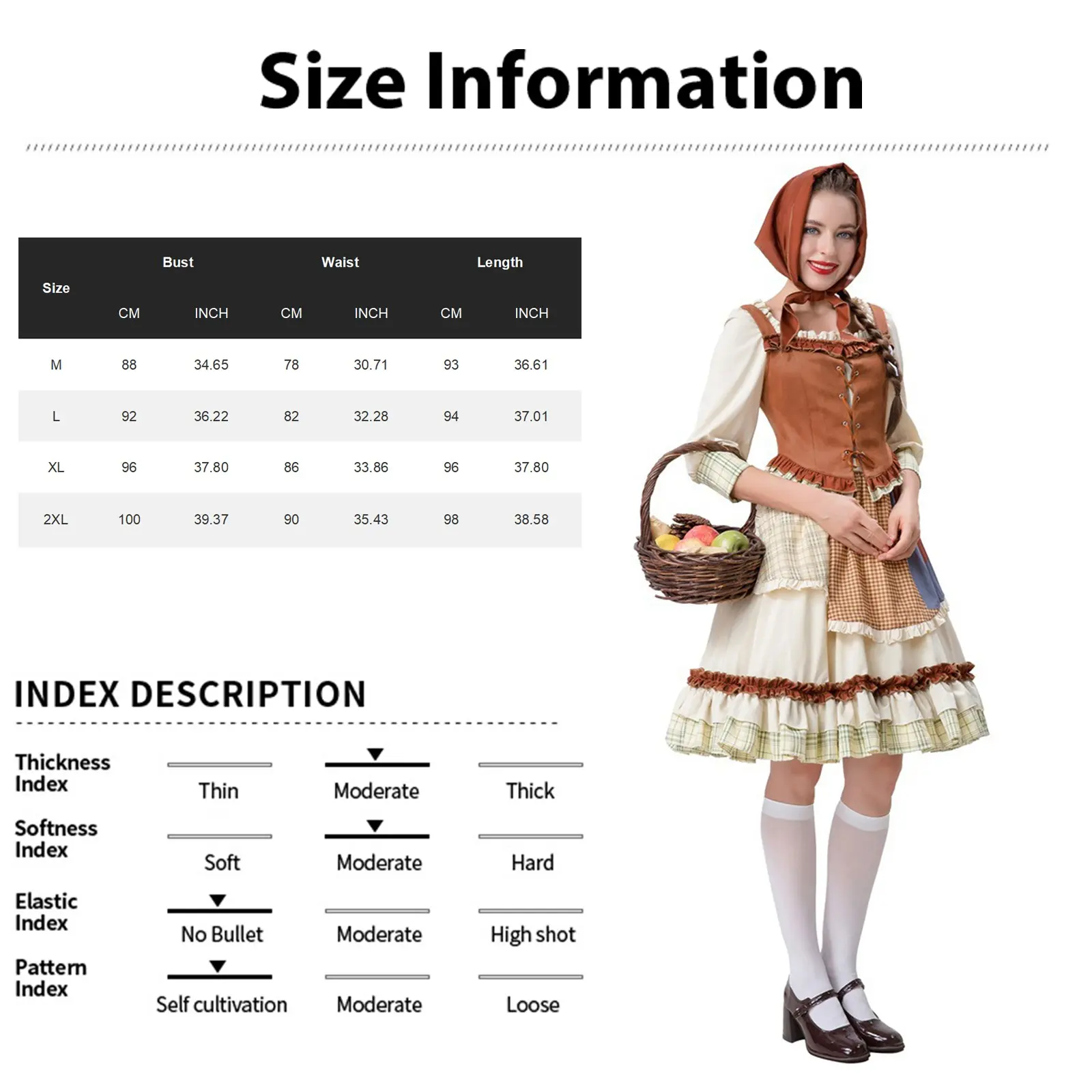 Little Match Girl Uniform Kids Long Sleeved Oktoberfest Dress 4-Piece Set Farm Maid Civilian Halloween Cosplay Costume Dress