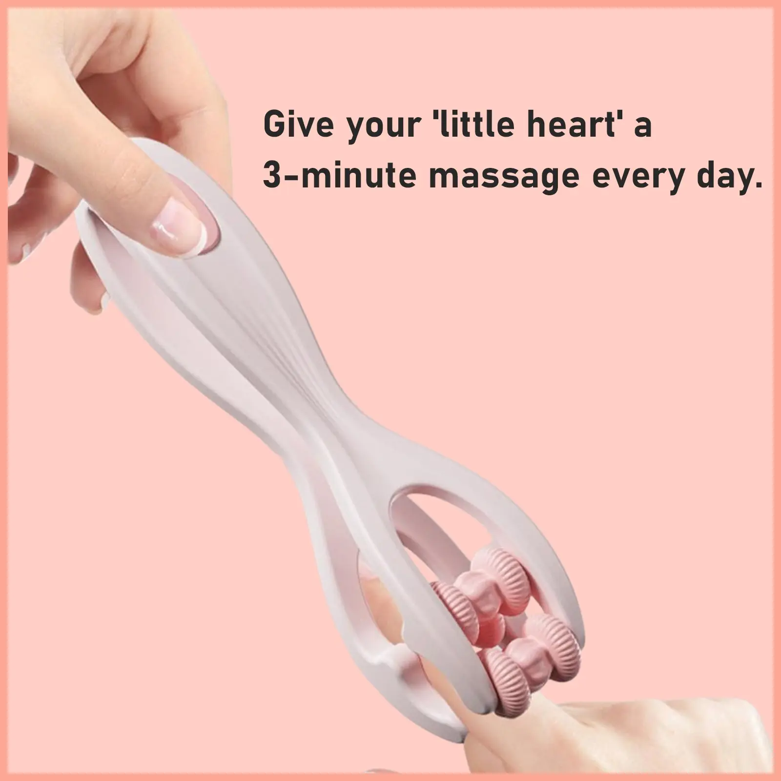 Finger Massager Dual-Row Roller Design Easy Use Relieve Finger Fatigue Promote Blood Circulation Portable Roller Finger Massager