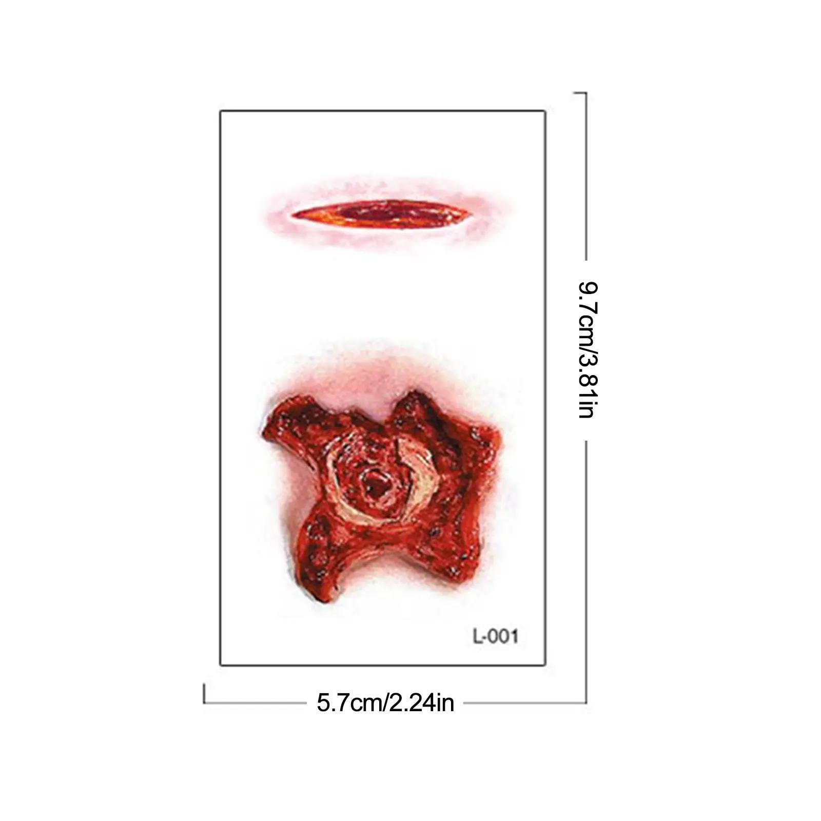 30Pcs Halloween Theme Bloody Wound Tattoo Stickers Waterproof Temporary Face Makeup Kids Party Favors Decoration