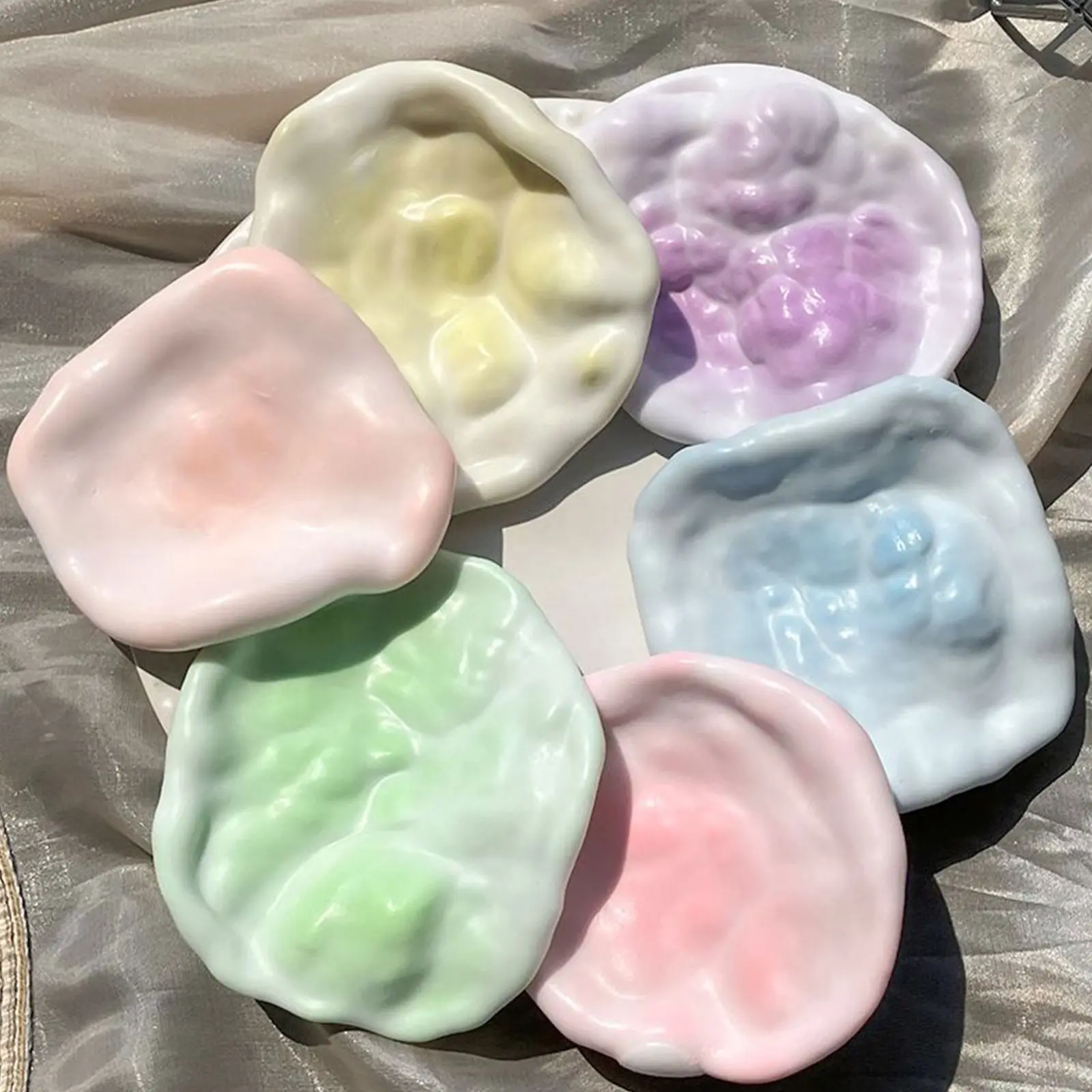 Relax Ball Squishy Table Toys Plasticity Ice Skin Super Soft Ultra-Thin Sticky Handmade Ball Light Squeez Stress Relieving Toys
