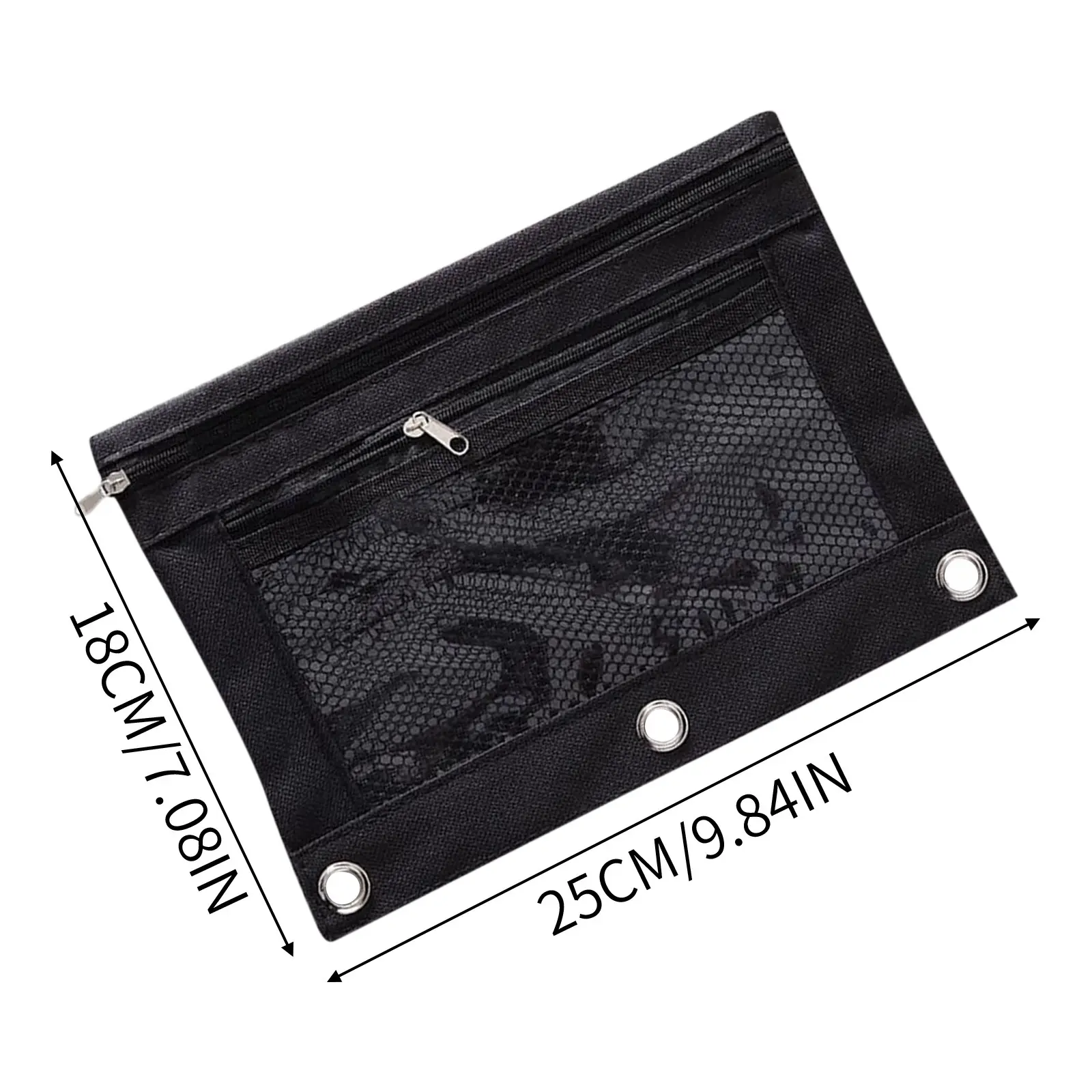 Colorful Double Layer canvas Cloth Zipper Paper File Folder Book Pencil Pen Case Bag File Document Bags