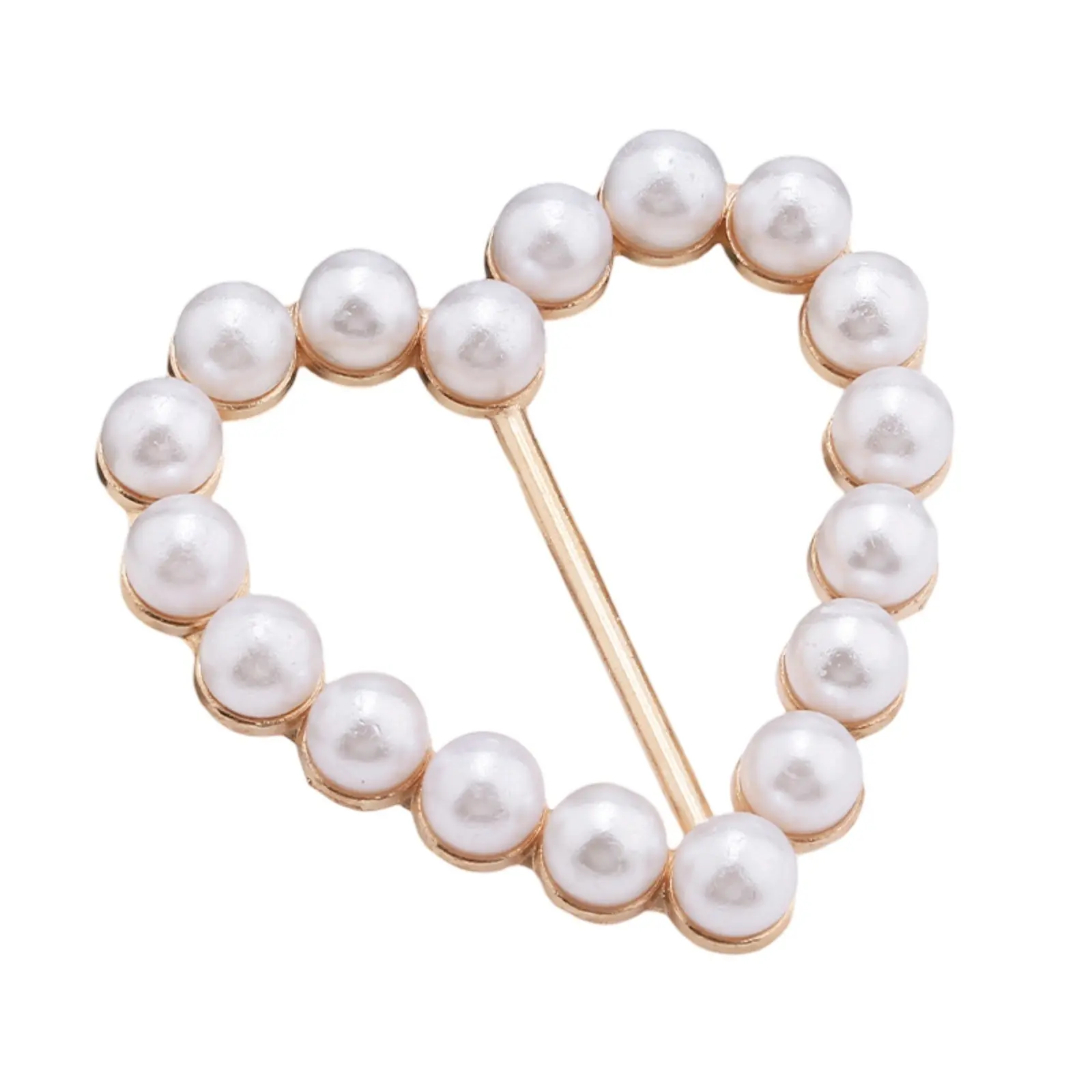 New Fashion Corner Hem Waist Knotted Brooches Crystal Pearl Metal Hijab Scarf Ring Button Shirt T-shirt Fixed Buckle Accessories