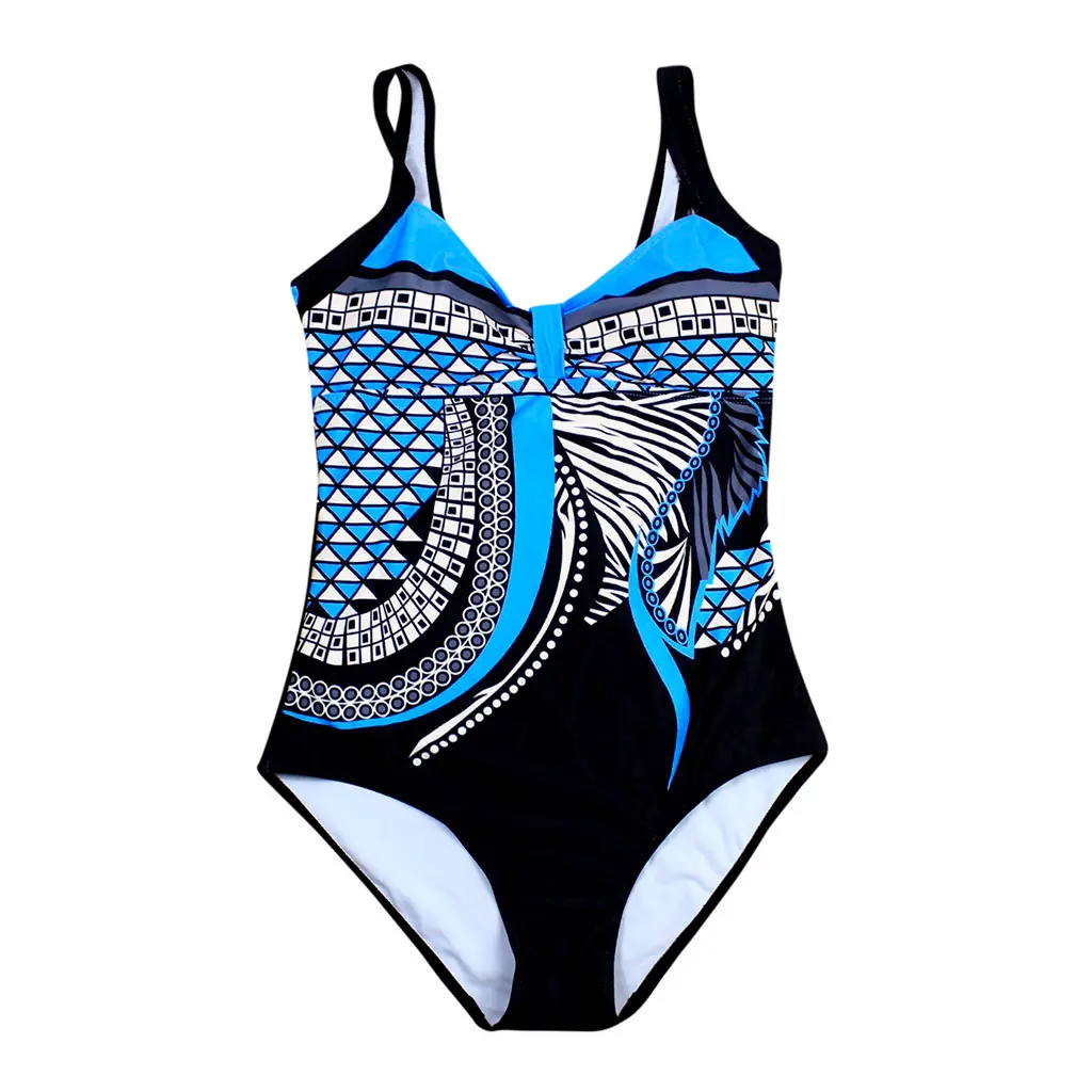 Ladies' Enthic Style Graphics Printed Retro Summer Backless Sexy Fashion Swimwear Sreamless One Piece Sling Bathing Clothing