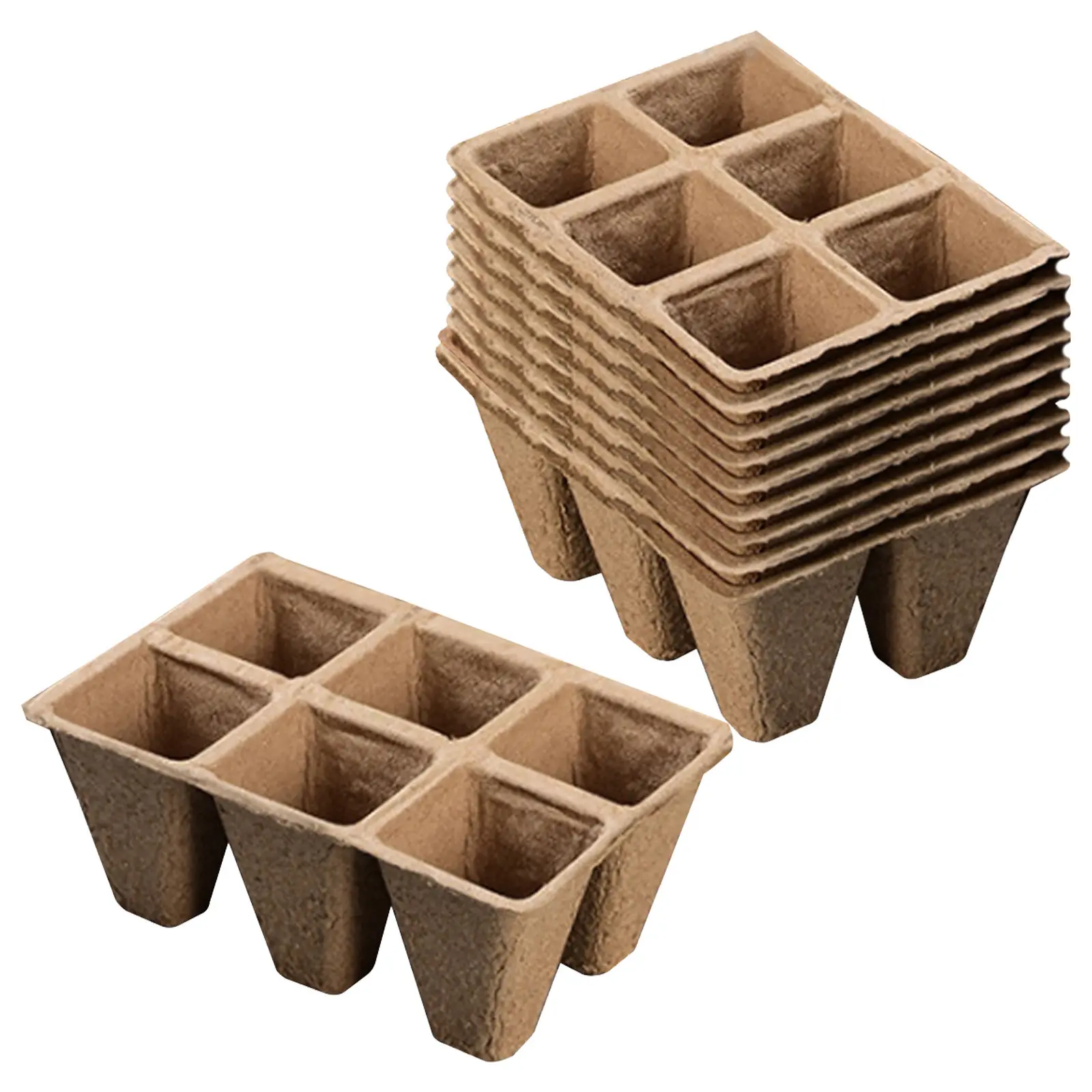 10/20Pcs Biodegradable Seed Starter Peat Pots Seed Growing Tray Planting Seed Tray Kit for Garden Grow Box Supplies Nursery Cup