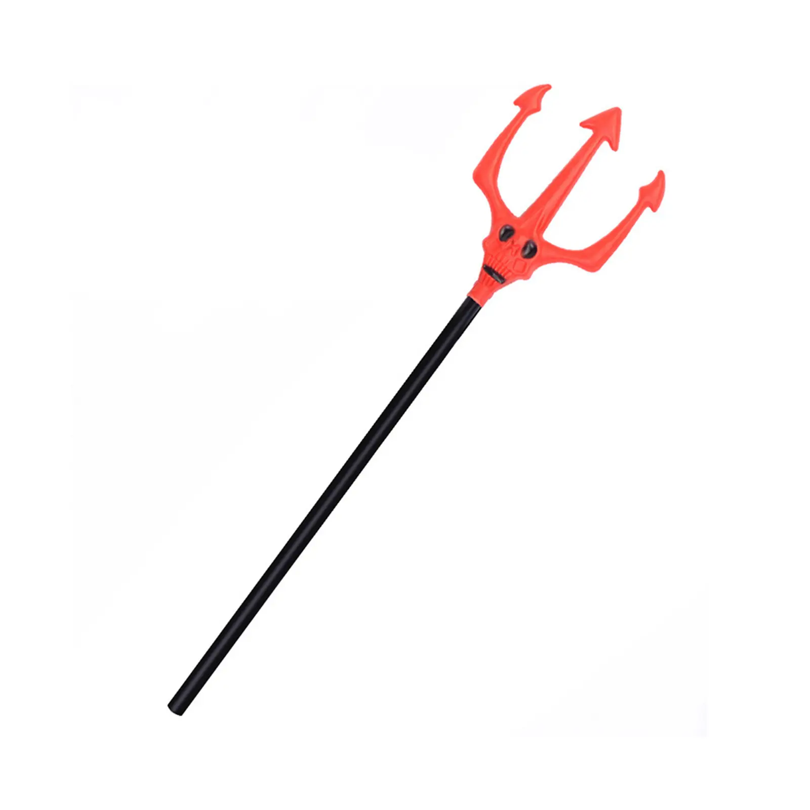 Devil Pitchfork Prop Plastic Devil Halloween Costume Accessories Red Fork Staff Masquerade Cosplay Party Supplies For Adults Kid