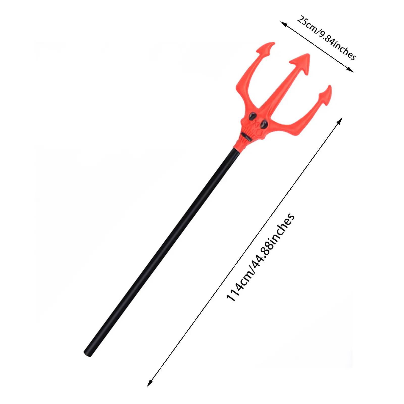 Devil Pitchfork Prop Plastic Devil Halloween Costume Accessories Red Fork Staff Masquerade Cosplay Party Supplies For Adults Kid