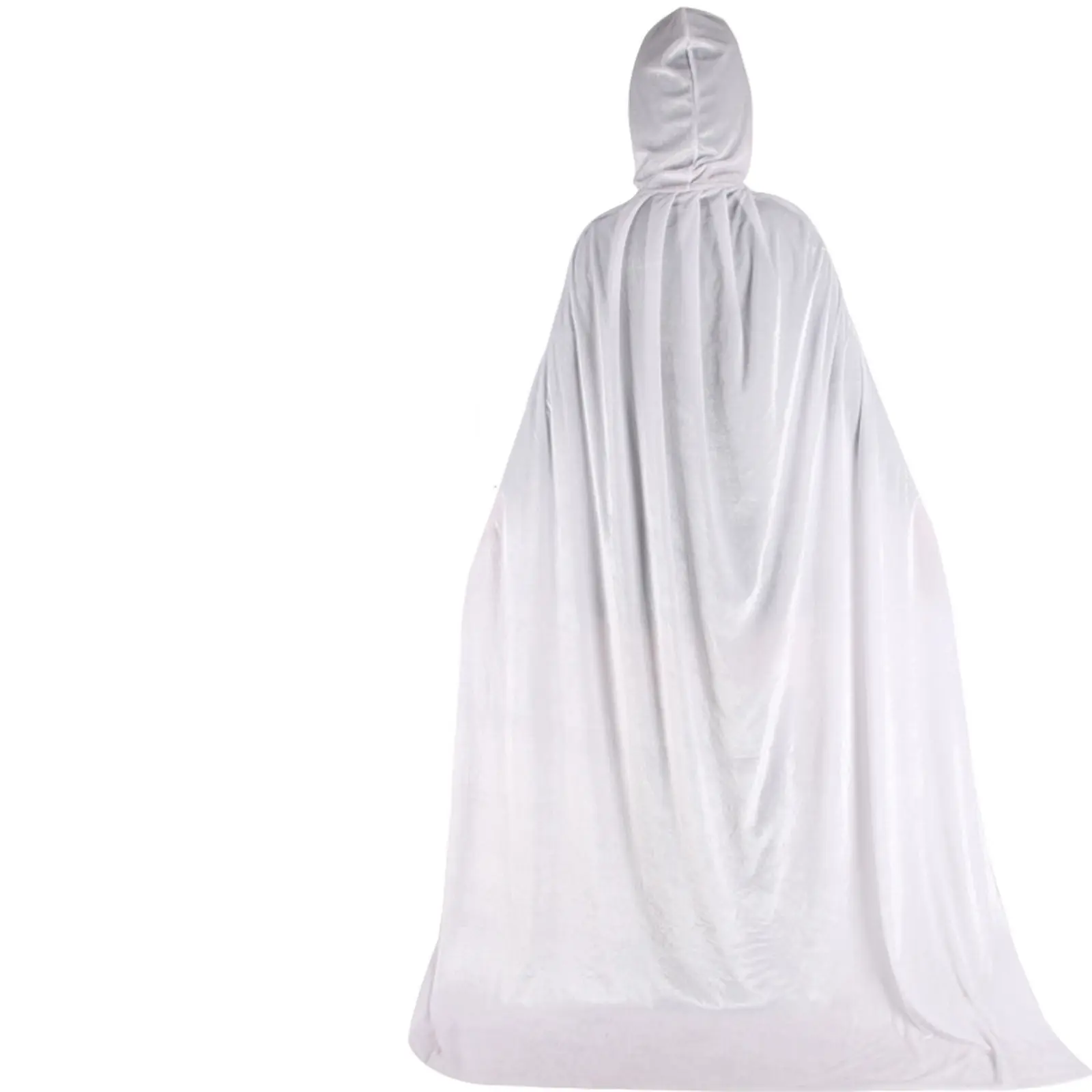 Hood Cloak Cosplay Medieval Long Cape Halloween Party Women Men Adult Long Mage Witchcraft Wicca Robe Conceal Gown Reenactment