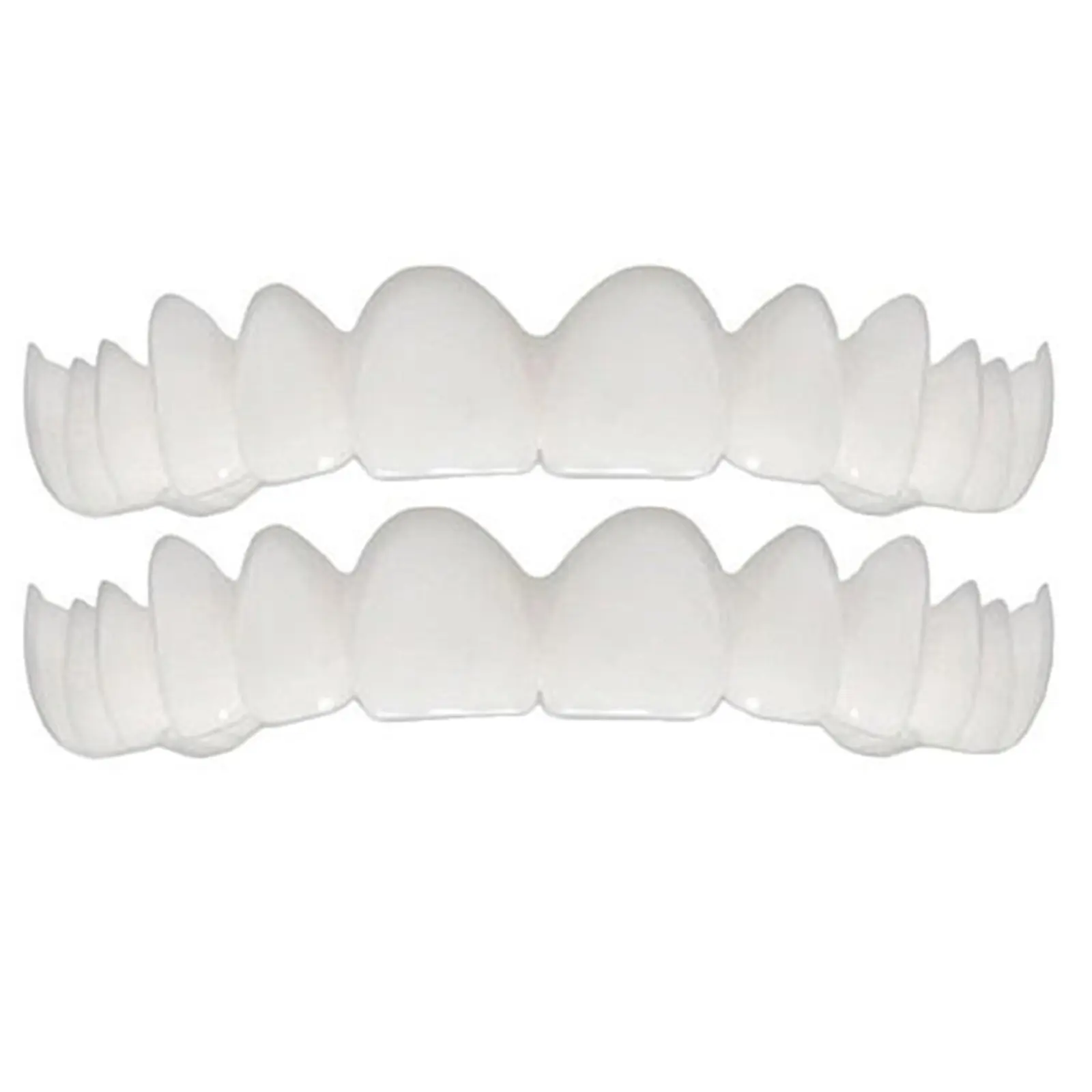 Upper Lower Temporary Comfort Fit Fake Teeth Cosmetic Denture Smile Veneers False Teeth Brace Cover With Gutta Percha Glue Gel