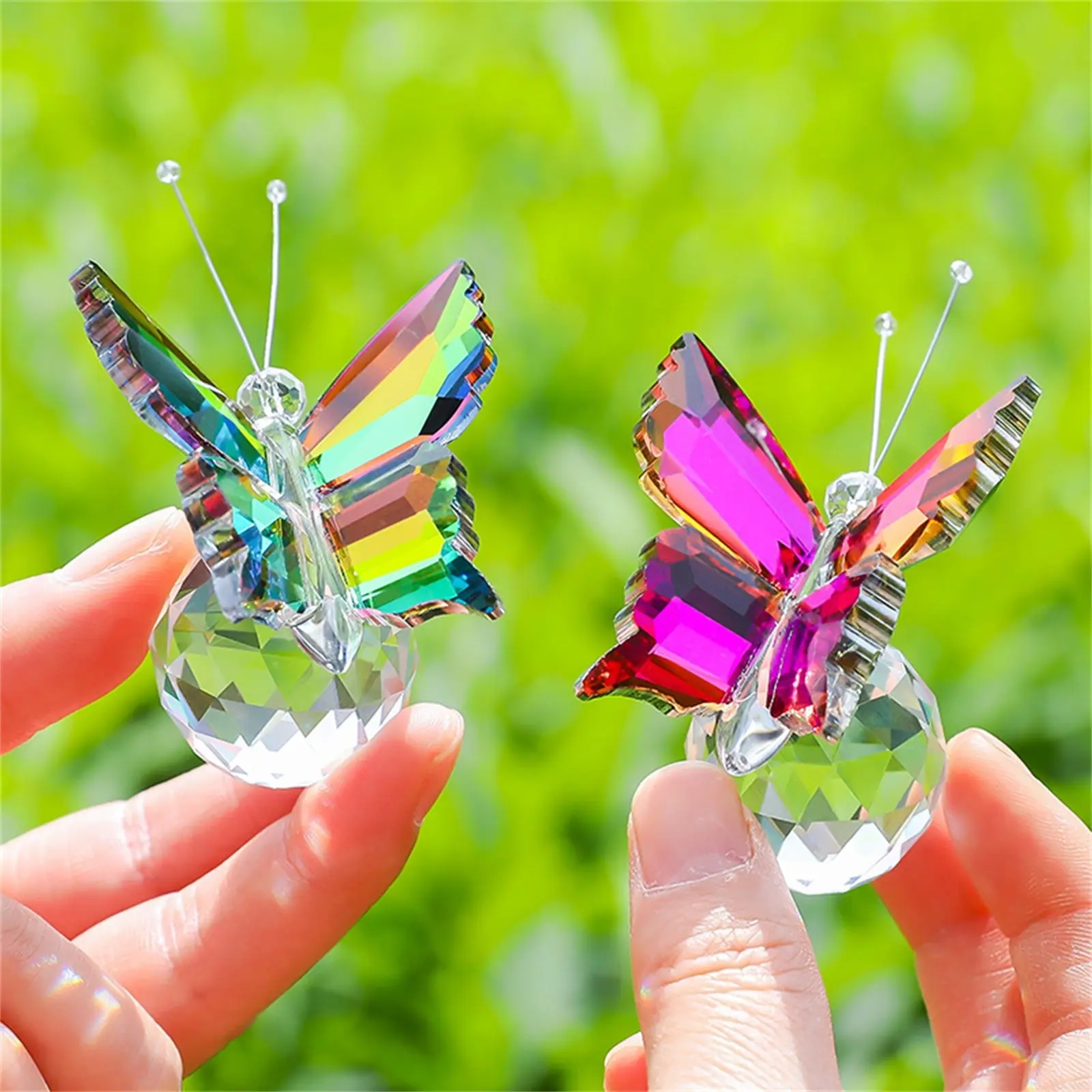 Crystal Handicrafts Three-Dimensional Butterfly Ornaments Souvenirs Small Gifts Creative Home Counter Tabletop Decoration