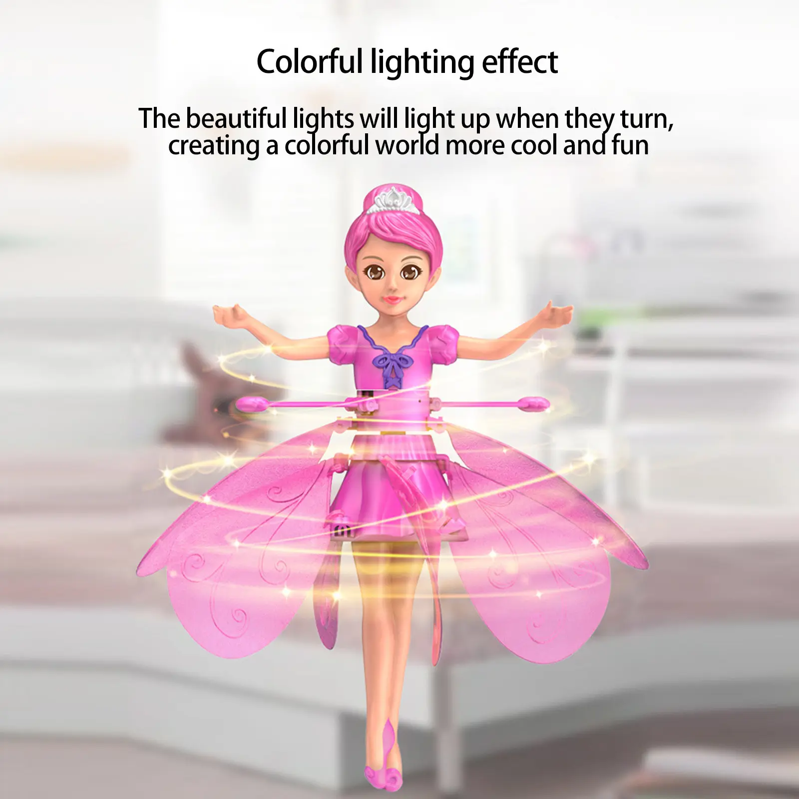 Children's Flying Doll Dancing Simulation Helicopter Gesture Induction Machine Rotating Flying Toy Luminous Toy Gift