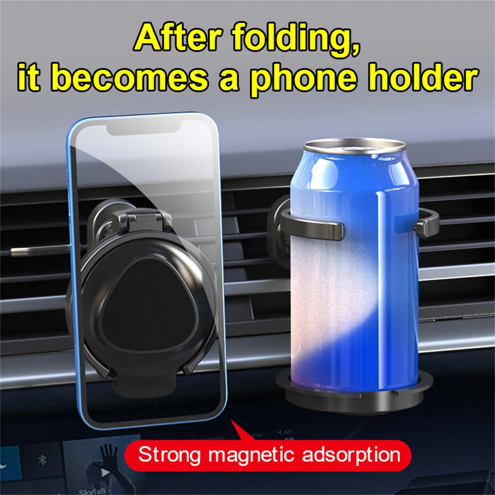 New Car Water Cup Holder Multi-Functional Collapsible Car Air Outlet Beverage Holder Ashtray Fixed Frame Cross-Border