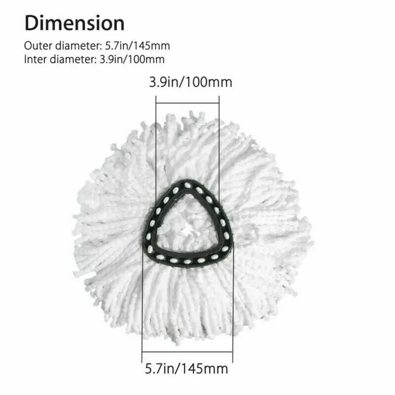 Easy Wring and Clean Floor Mop Turbo Microfibre 2in1 Replacement Refill Mop Head Accessory Home Cleaning Tools