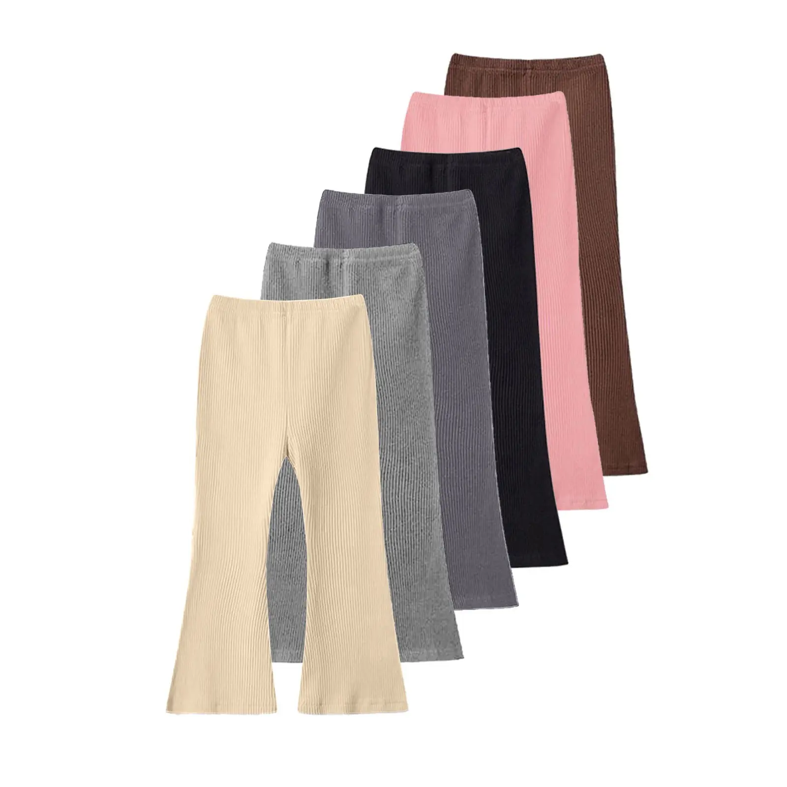 Girls Flare Leggings Cotton Flare Pants For Girls High Waisted Boot Cut Yoga Pants Kids Bell Bottoms Leggings
