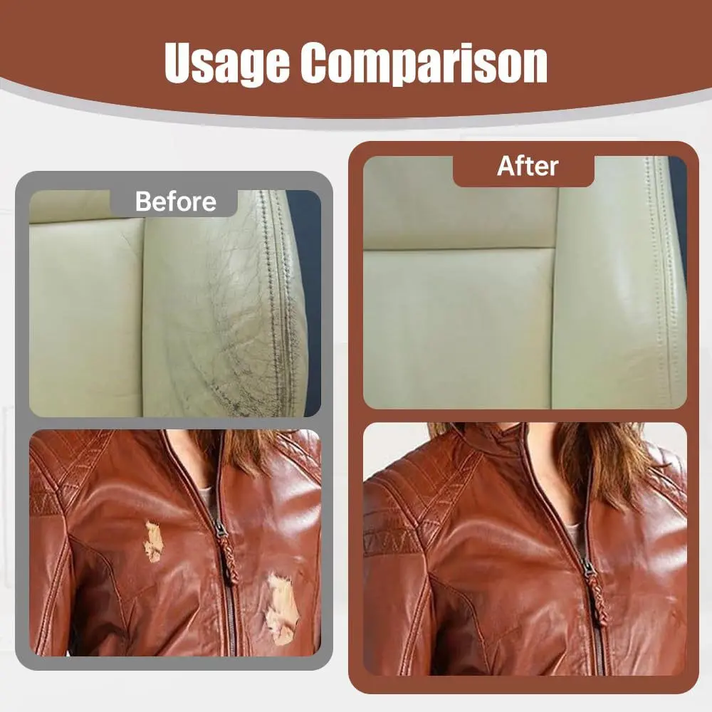 Car Leather Repair Gel Home Sofa Car Seat Leather Complementary Color Repair Paste Scratches Crack Leather Finish Repair Cream