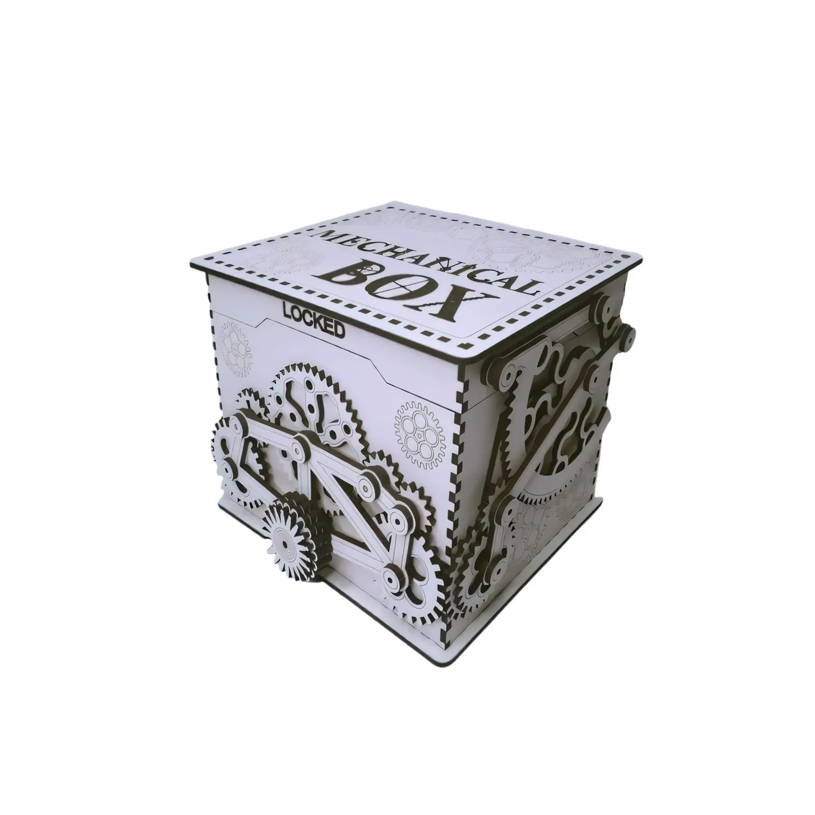 Wooden Wedding Card Box Wedding Decoration Supplies DIY Mr&Mrs Couple Flower Pattern Envelope Sign Cards Wood Box