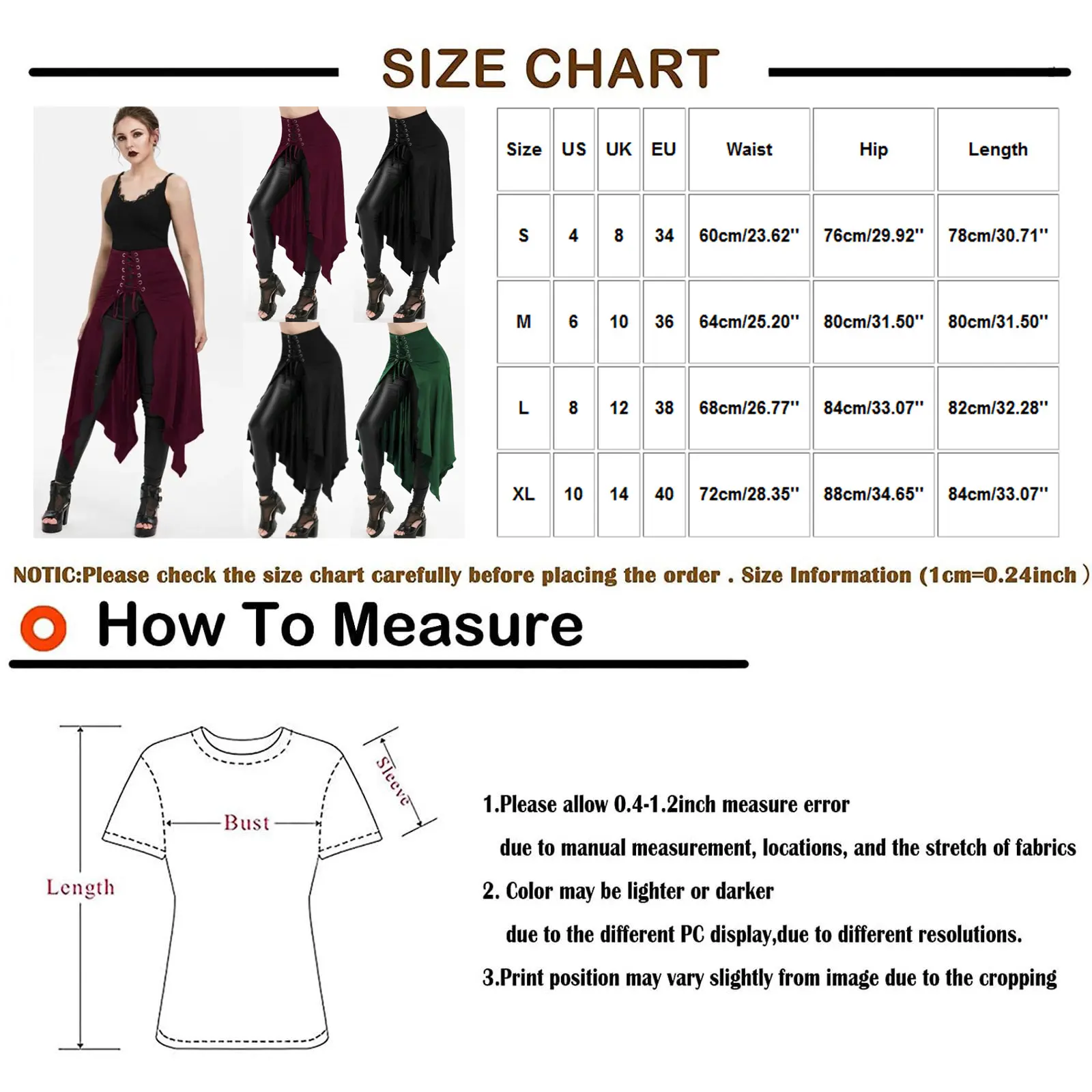 Gothic Skirt Black Medieval Vintage High Waist Skirt Lacing Irregular Umbrella Skirt Festival Steampunk Long Skirts For Women