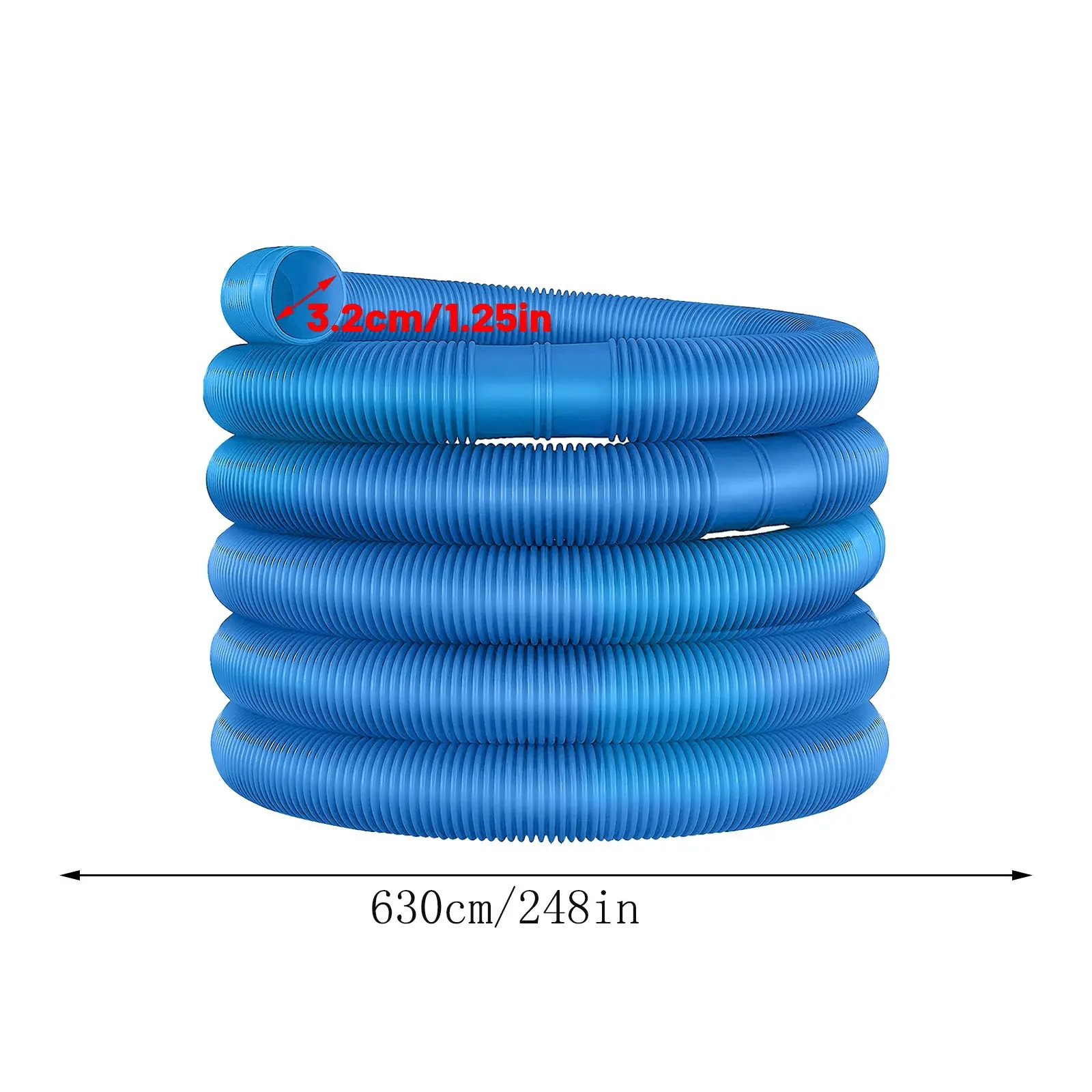 Pool Hose 6*32mm underground swimming pool water Cleaning Replacement fittings pipe Vacuum cleaner drain pipe Blue drain pipe
