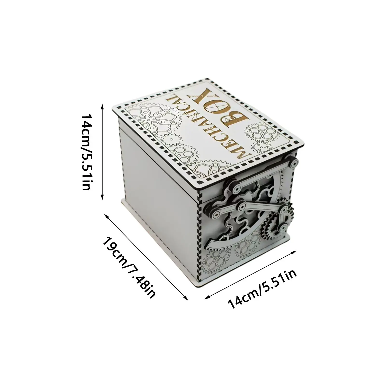 Wooden Wedding Card Box Wedding Decoration Supplies DIY Mr&Mrs Couple Flower Pattern Envelope Sign Cards Wood Box