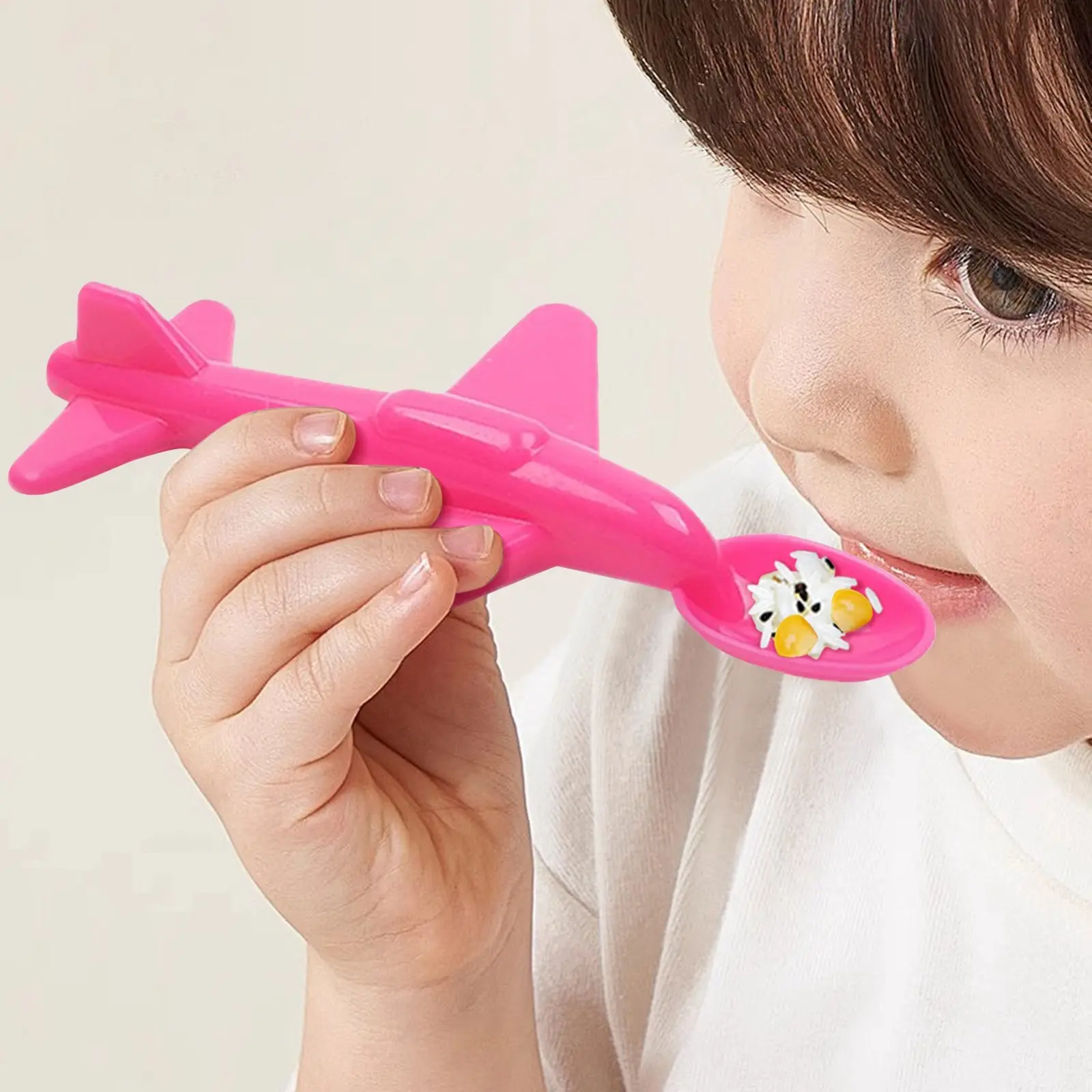 Airplane Shape Feeding Spoon For Baby Feeding Spoon Cute Tableware Safe Utensils Toddler Silicone Cutlery Training Spoon