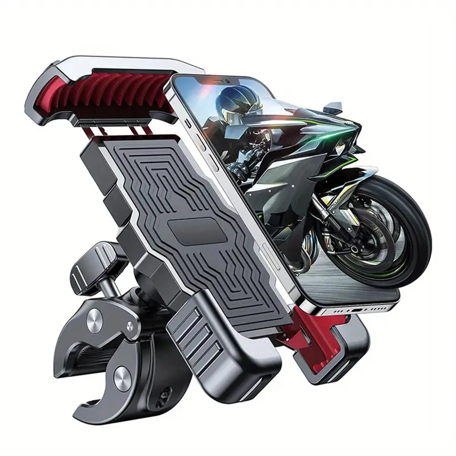 Bicycle Phone Holder MTB Bike Stand Mobile Phone Motorcycle Handlebar Bracket 360°Rotation Shakeproof Stable Mount