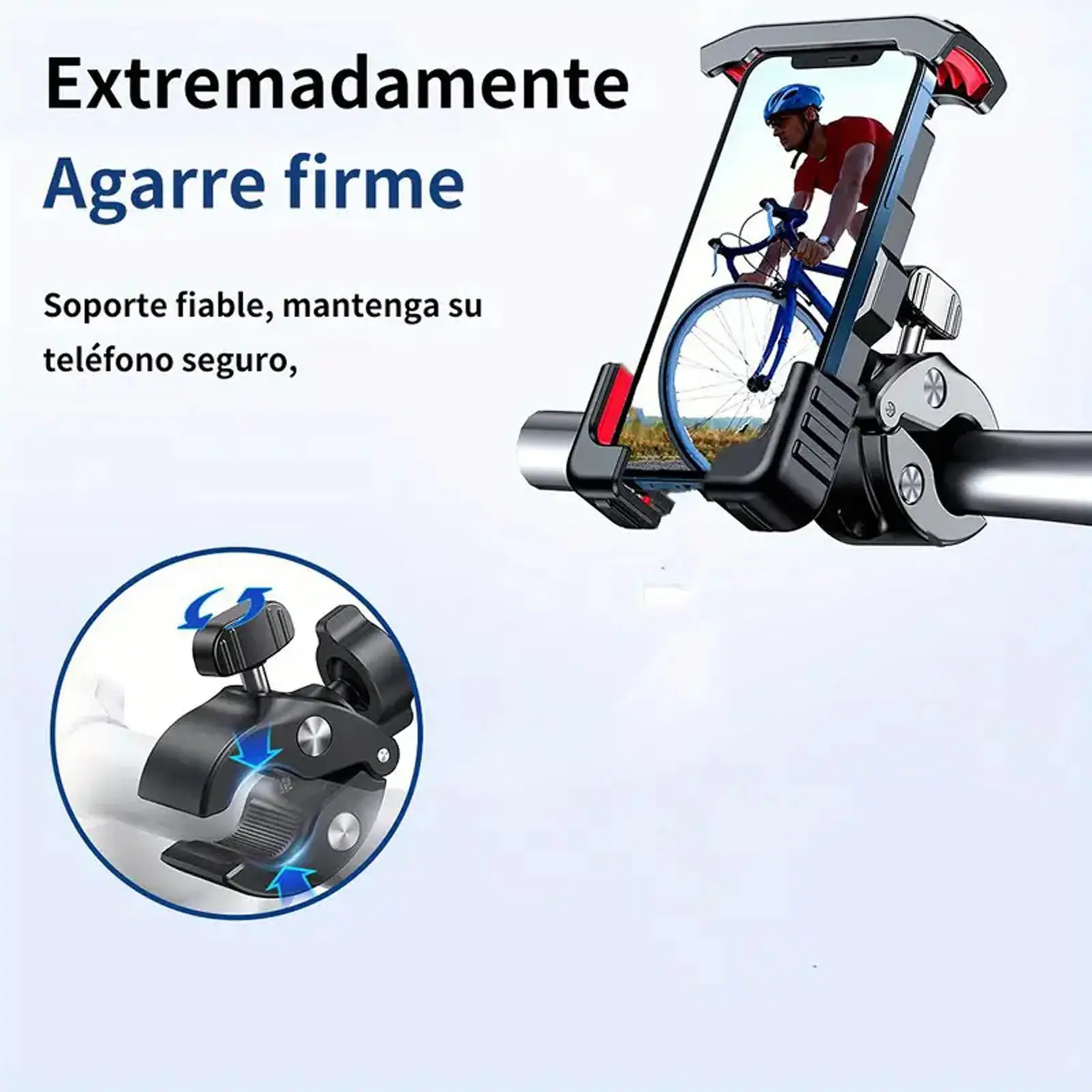 Bicycle Phone Holder MTB Bike Stand Mobile Phone Motorcycle Handlebar Bracket 360°Rotation Shakeproof Stable Mount