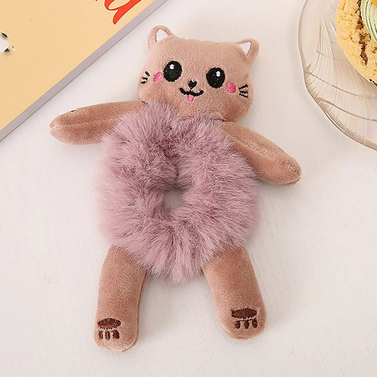 2023 Women's Fashion Plush Hair Tie Cute 3D Cartoon Tie Hair Headrope Horsetail Pouch