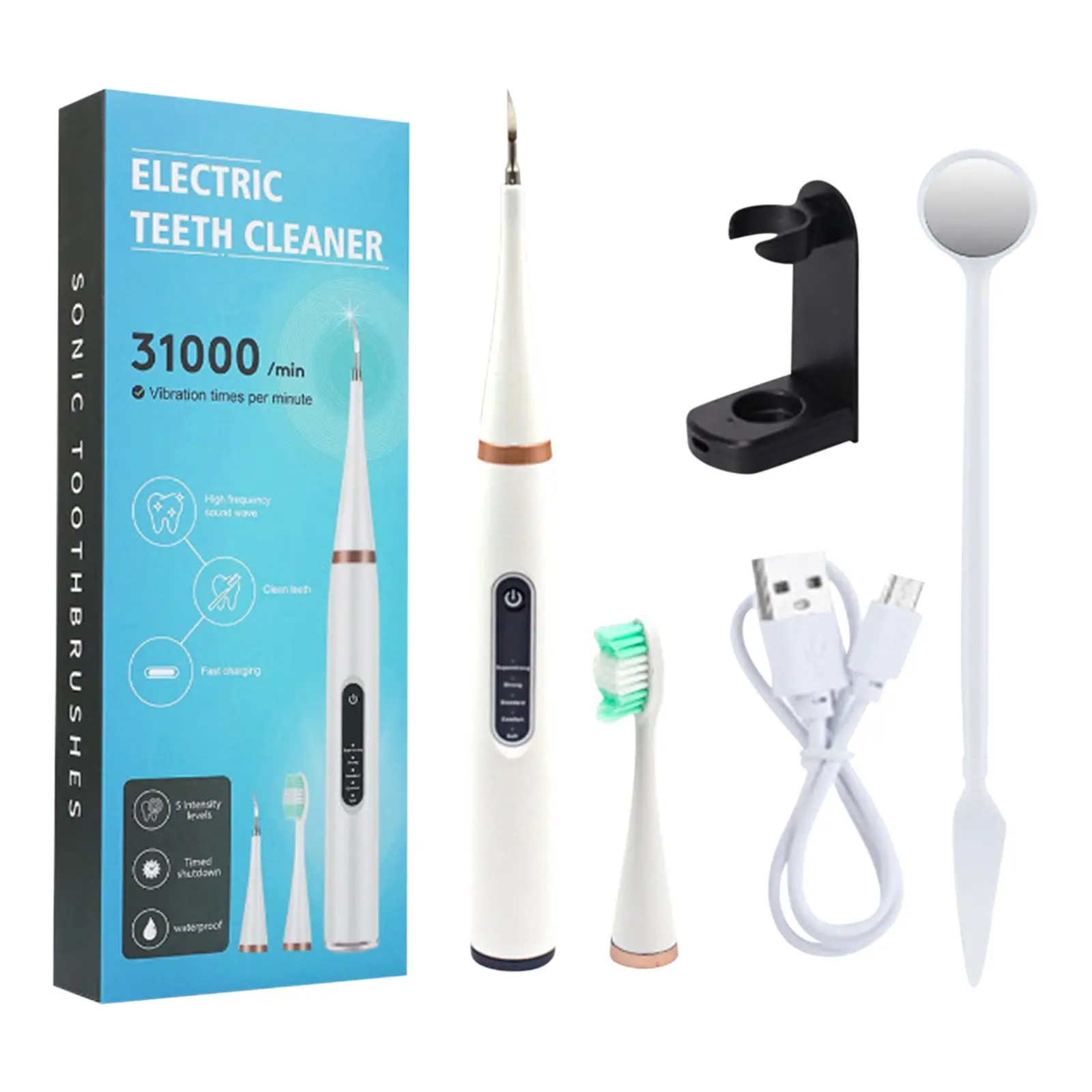 Ultrasonic Portable Electric Dog Toothbrush Professional Plaque Calculus Removal Teeth Whitening for Pet Dental Care