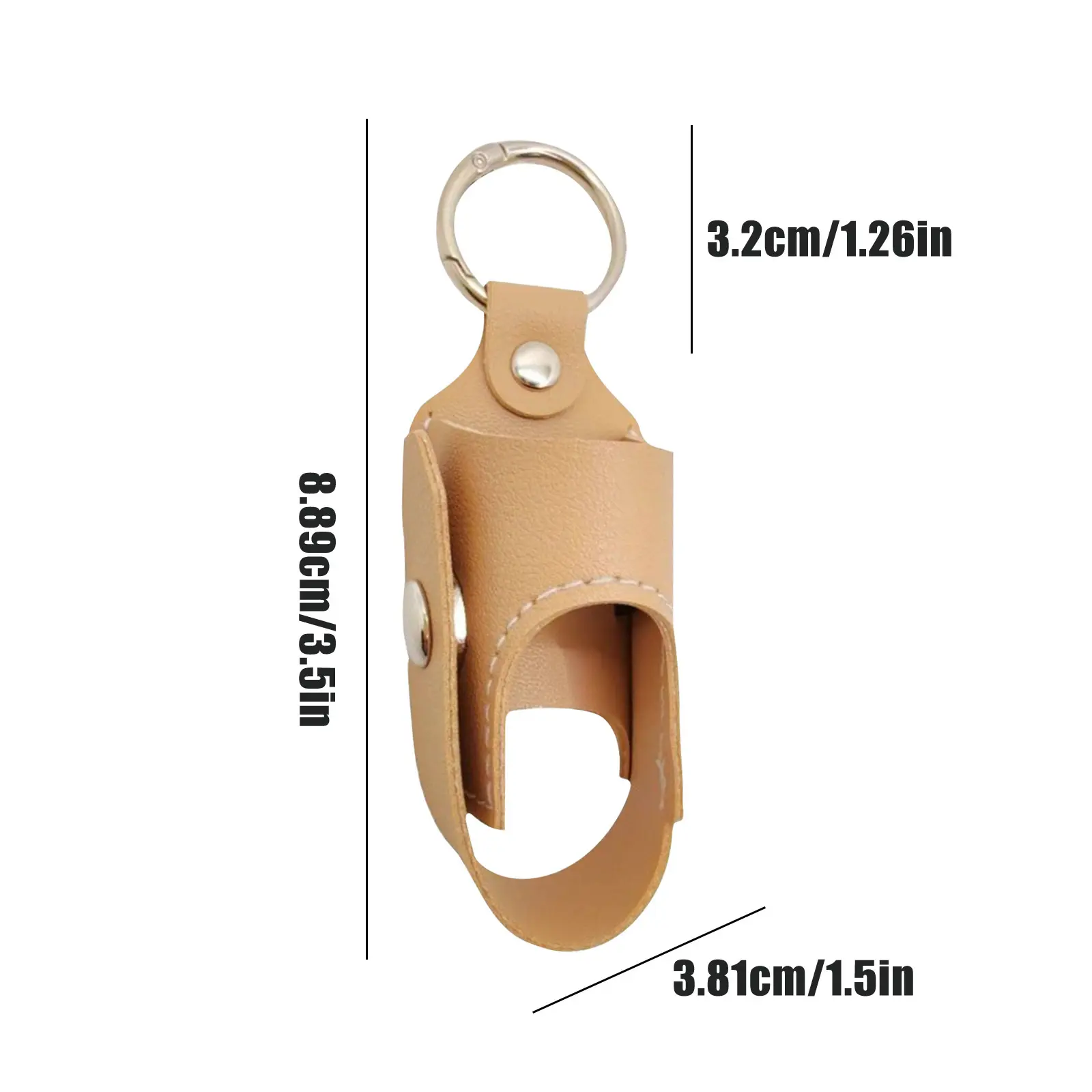Portable Inhaler Holder Outdoor L-shaped Leather Inhaler Case Keychain for breath spray bottle storage protection bag Tool